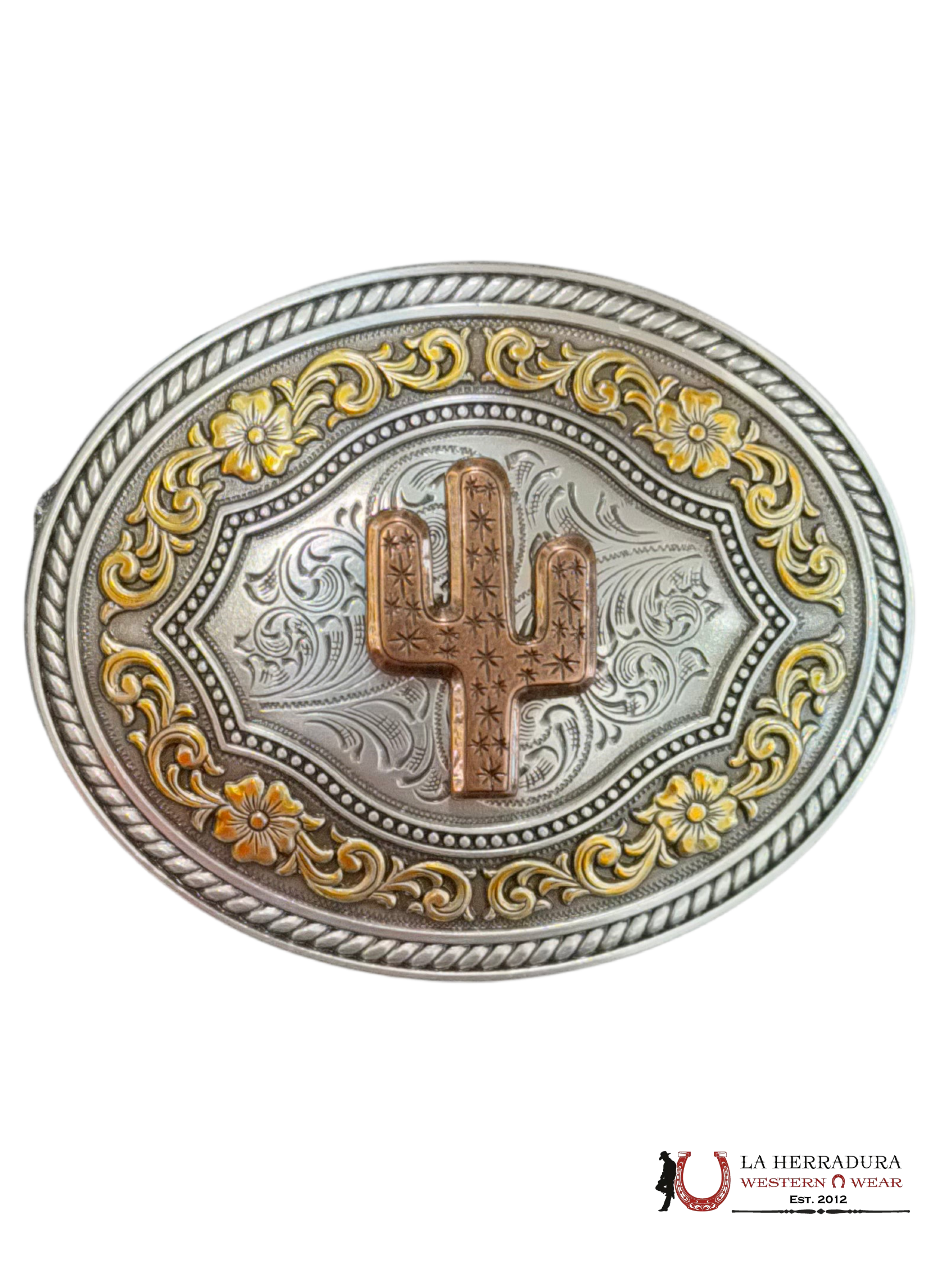 NOCONA CACTUS GOLD DETAILS ROUND BUCKLE 37701 ACCESORIOS