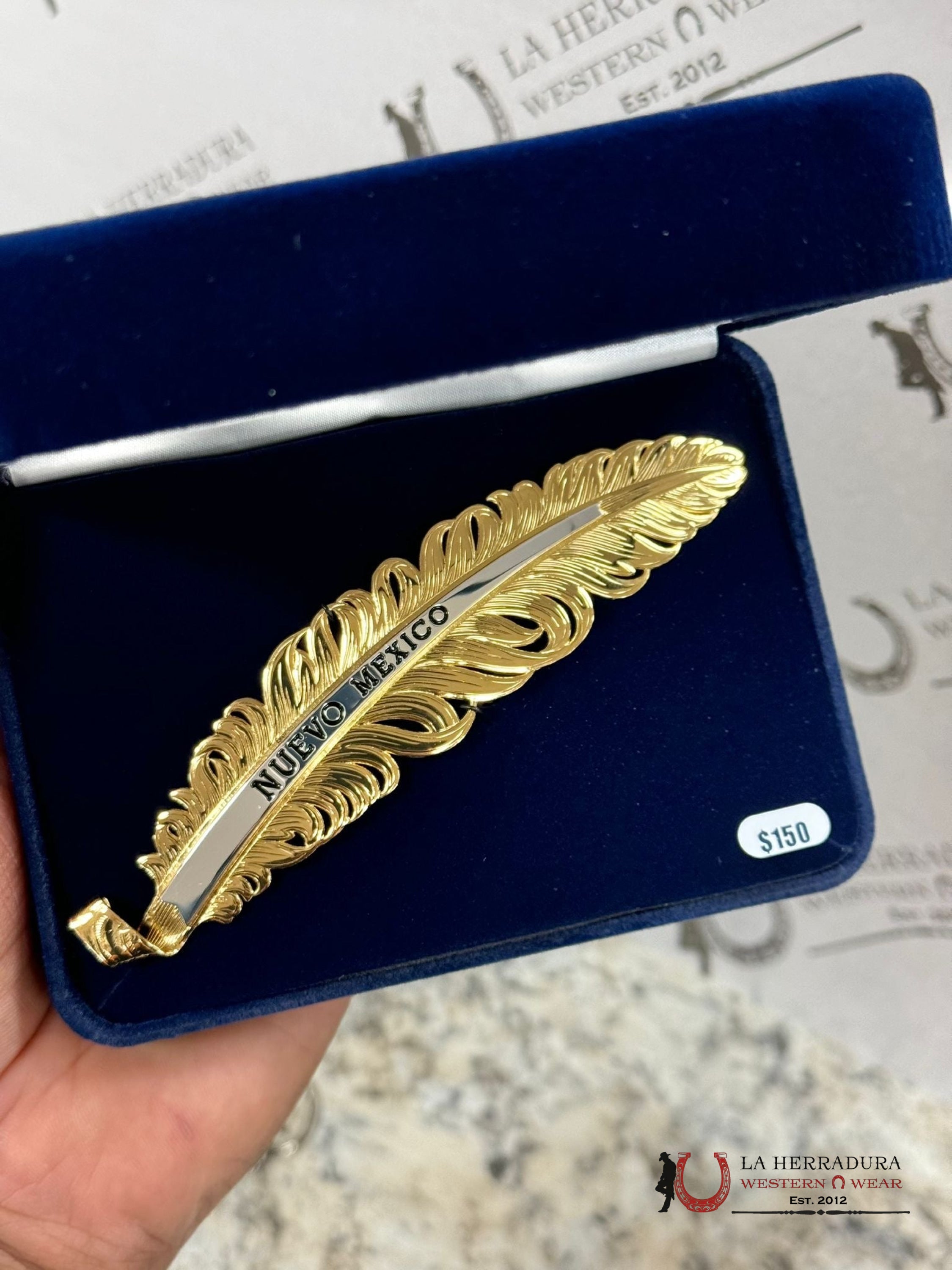 Montana Hat Feather Dorado Nuevo Mexico Accesorios