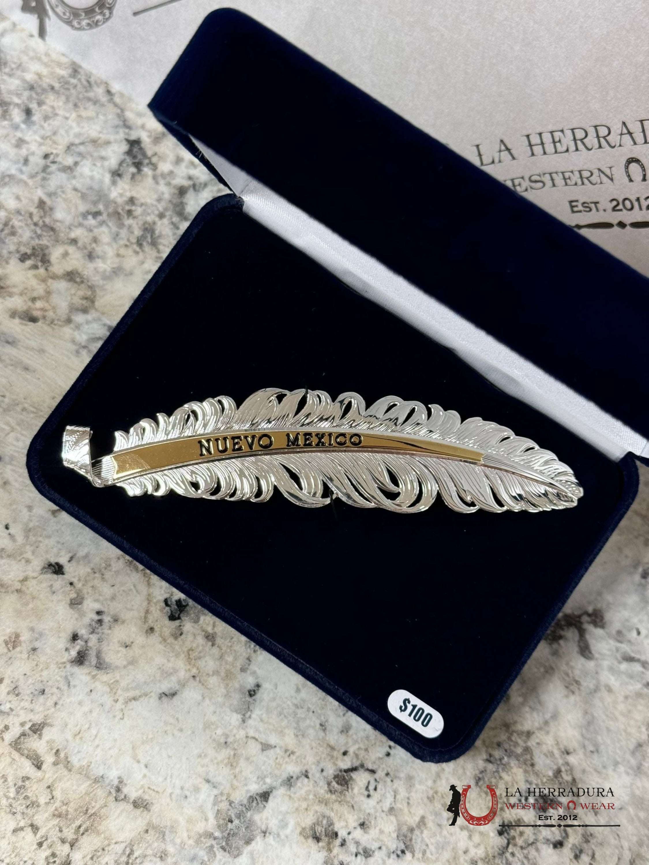 Montana Hat Feather Plata Nuevo Mexico Accesorios