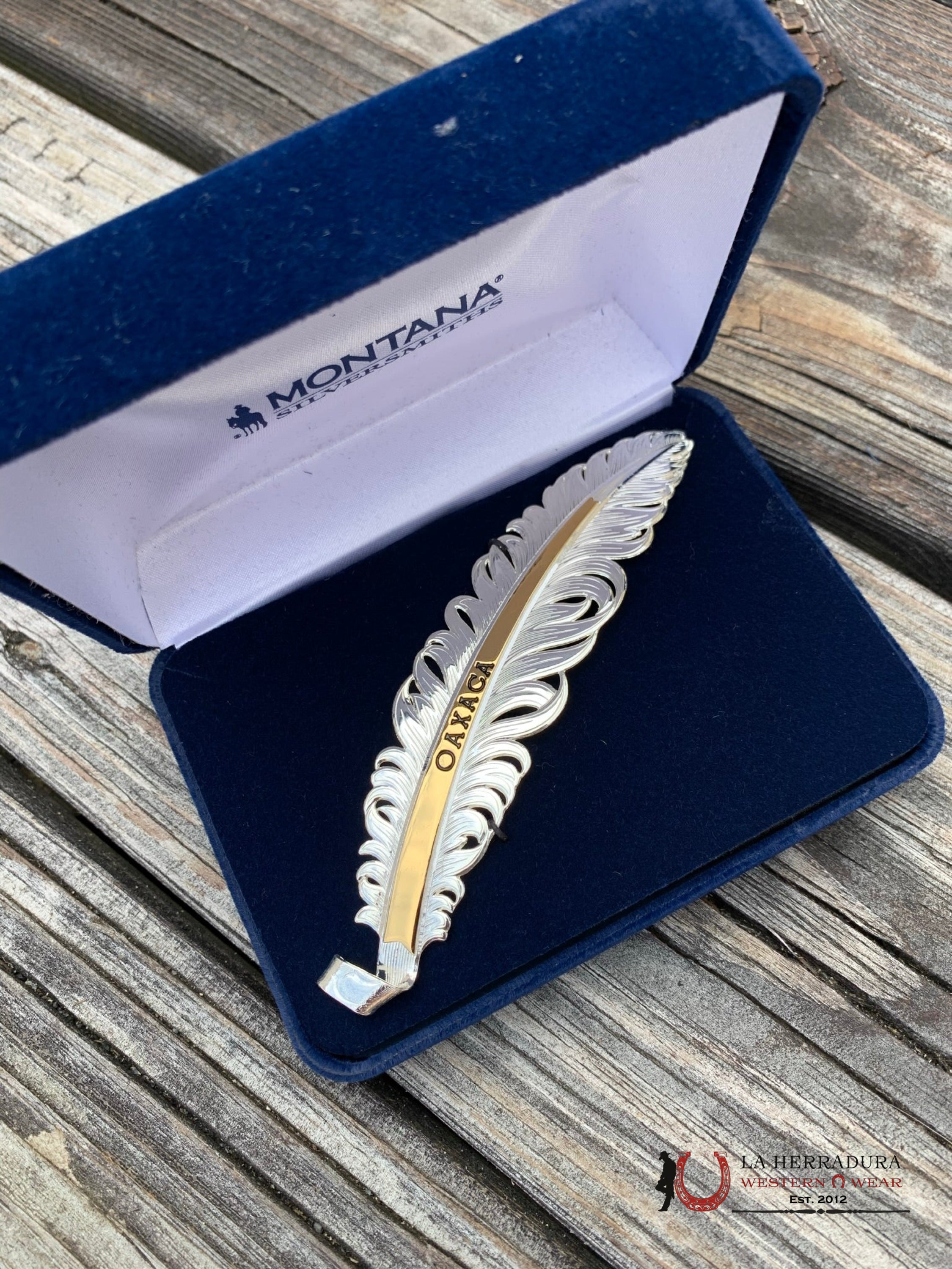 Montana Hat Feather Plata Oaxaca Accesorios