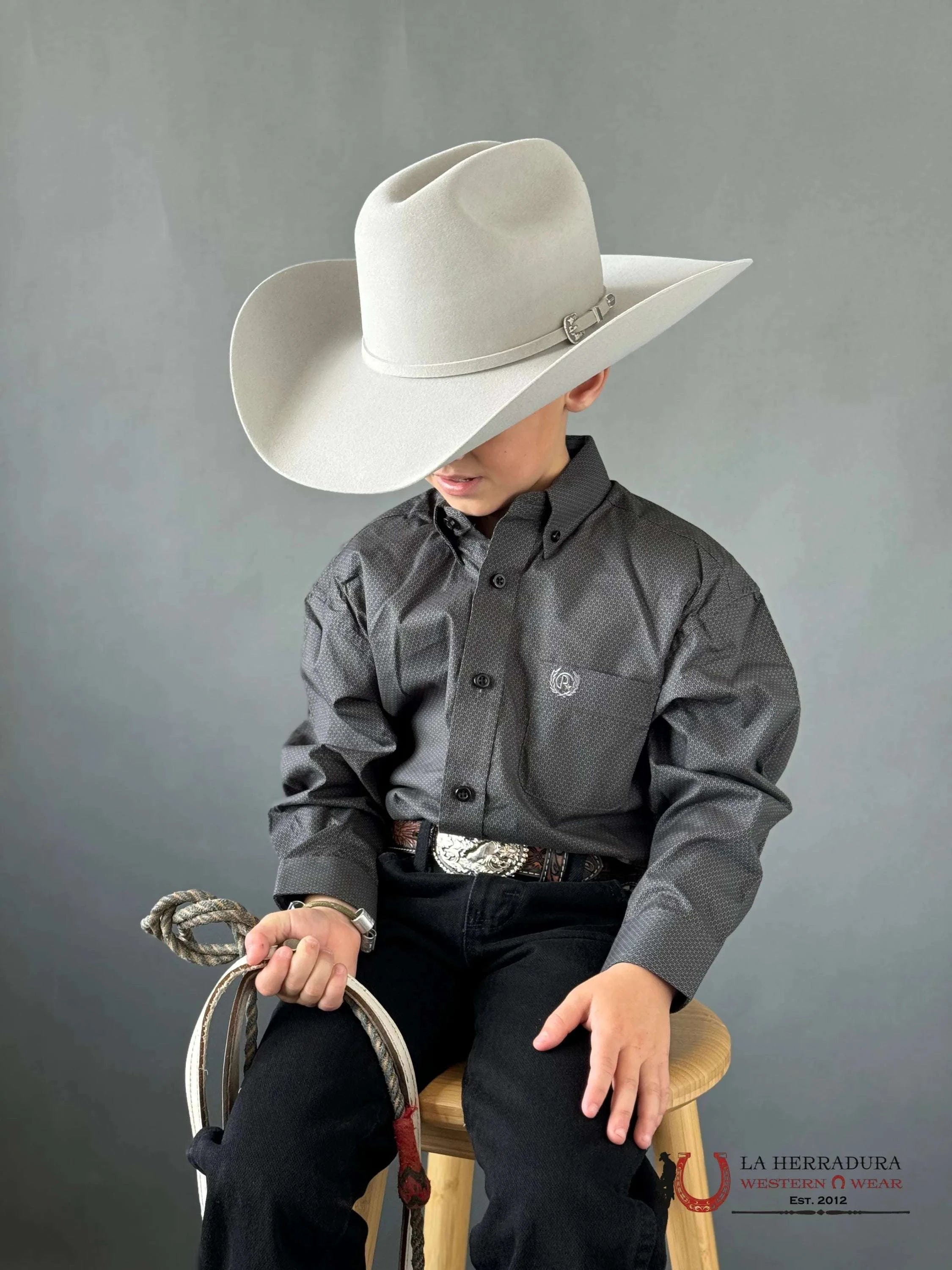Panhabdle Classic Shirt Grey Niños