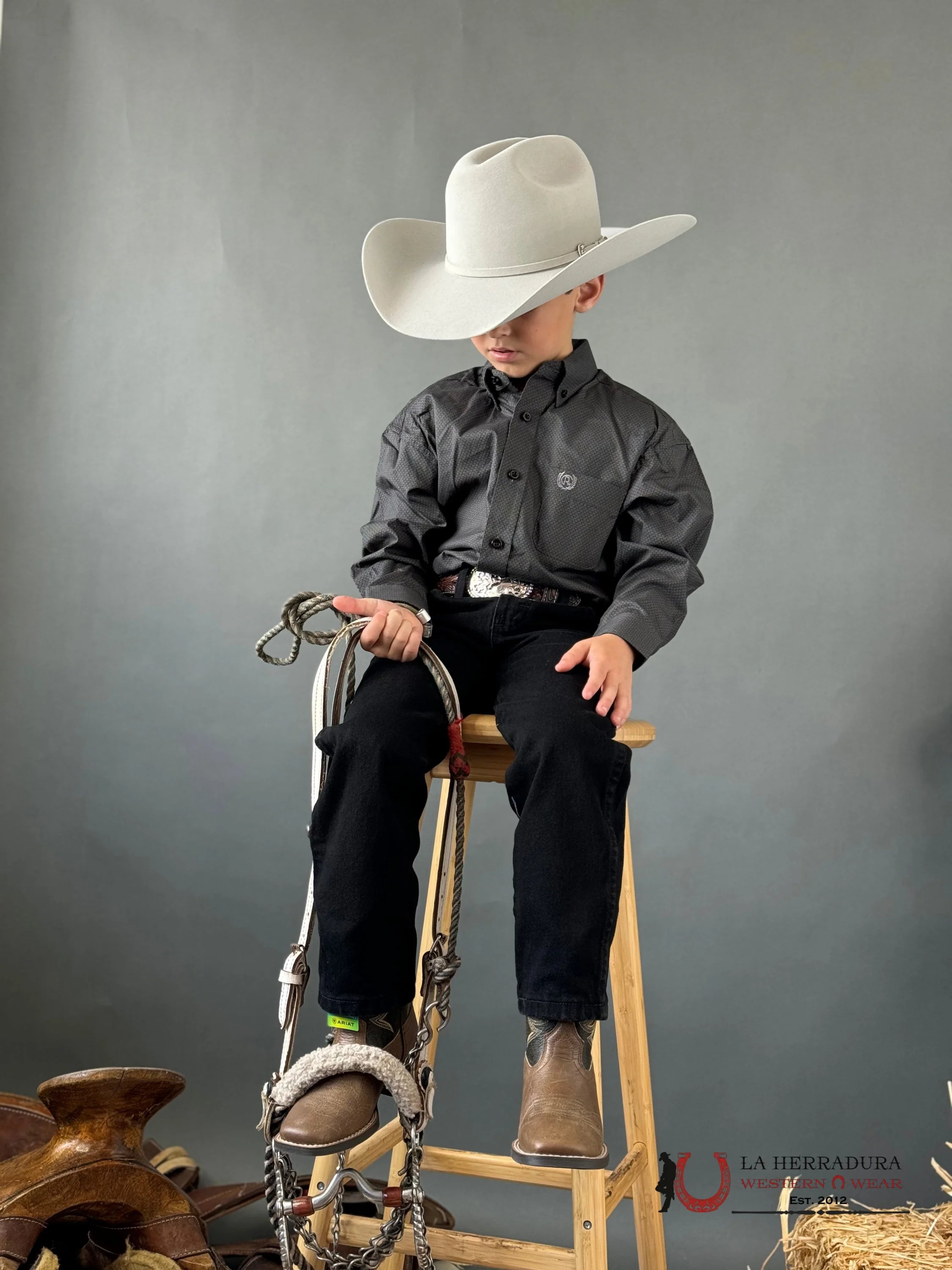 Panhabdle Classic Shirt Grey Niños