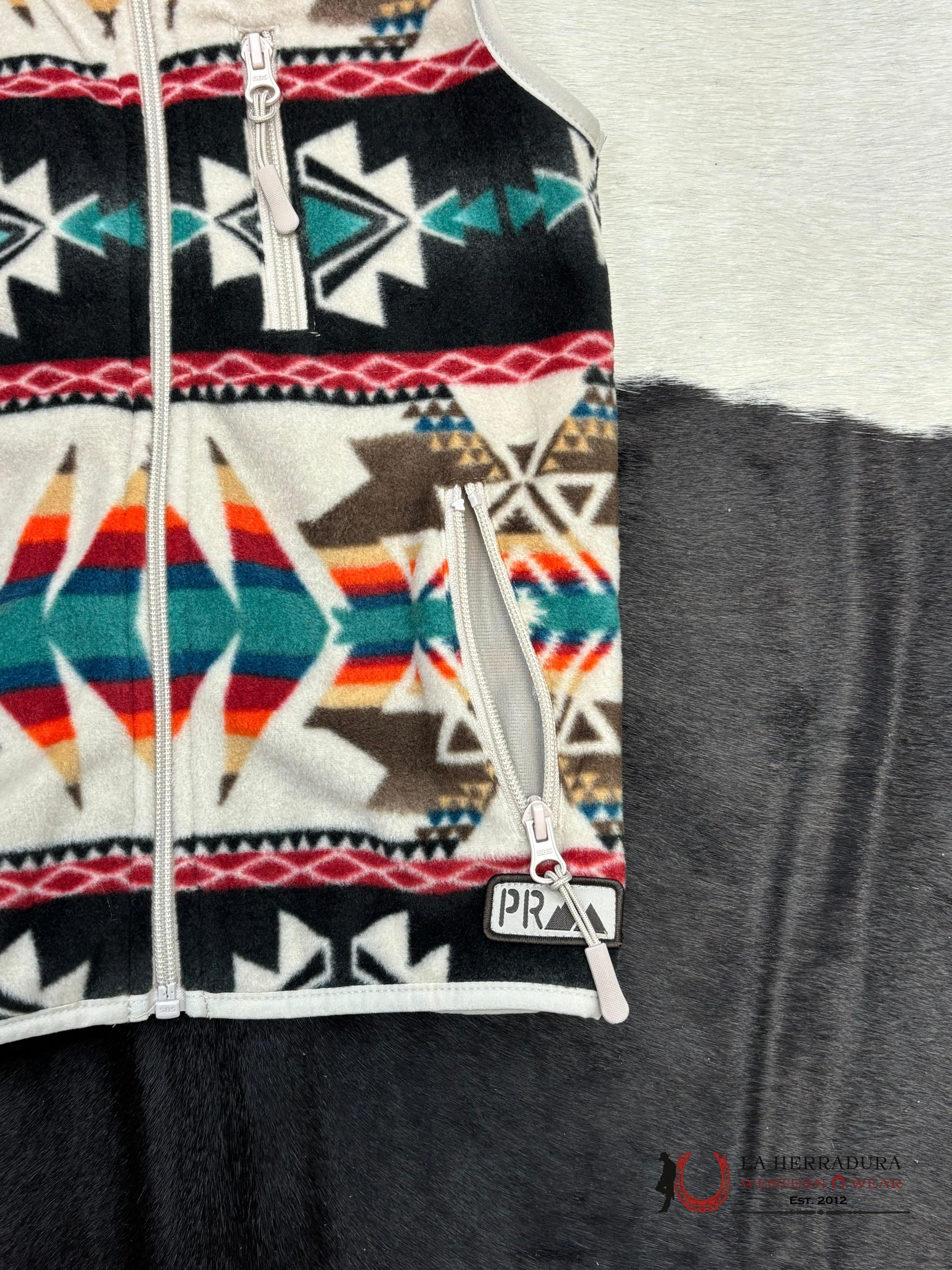 Panhandle Aztec Printed Fleece Vest Niños