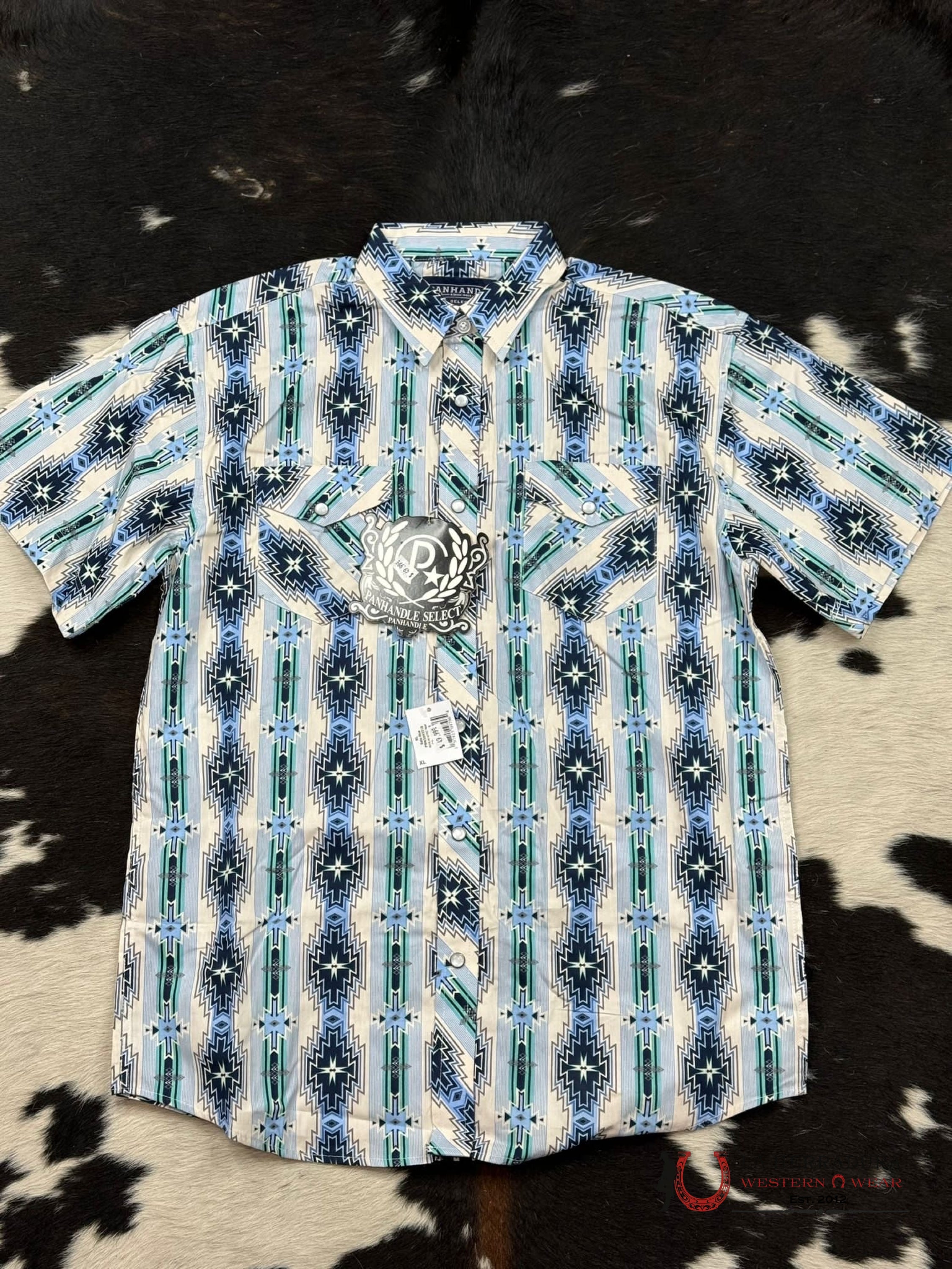 Panhandle Baby Blue Short Sleeve Astec Snap Niños