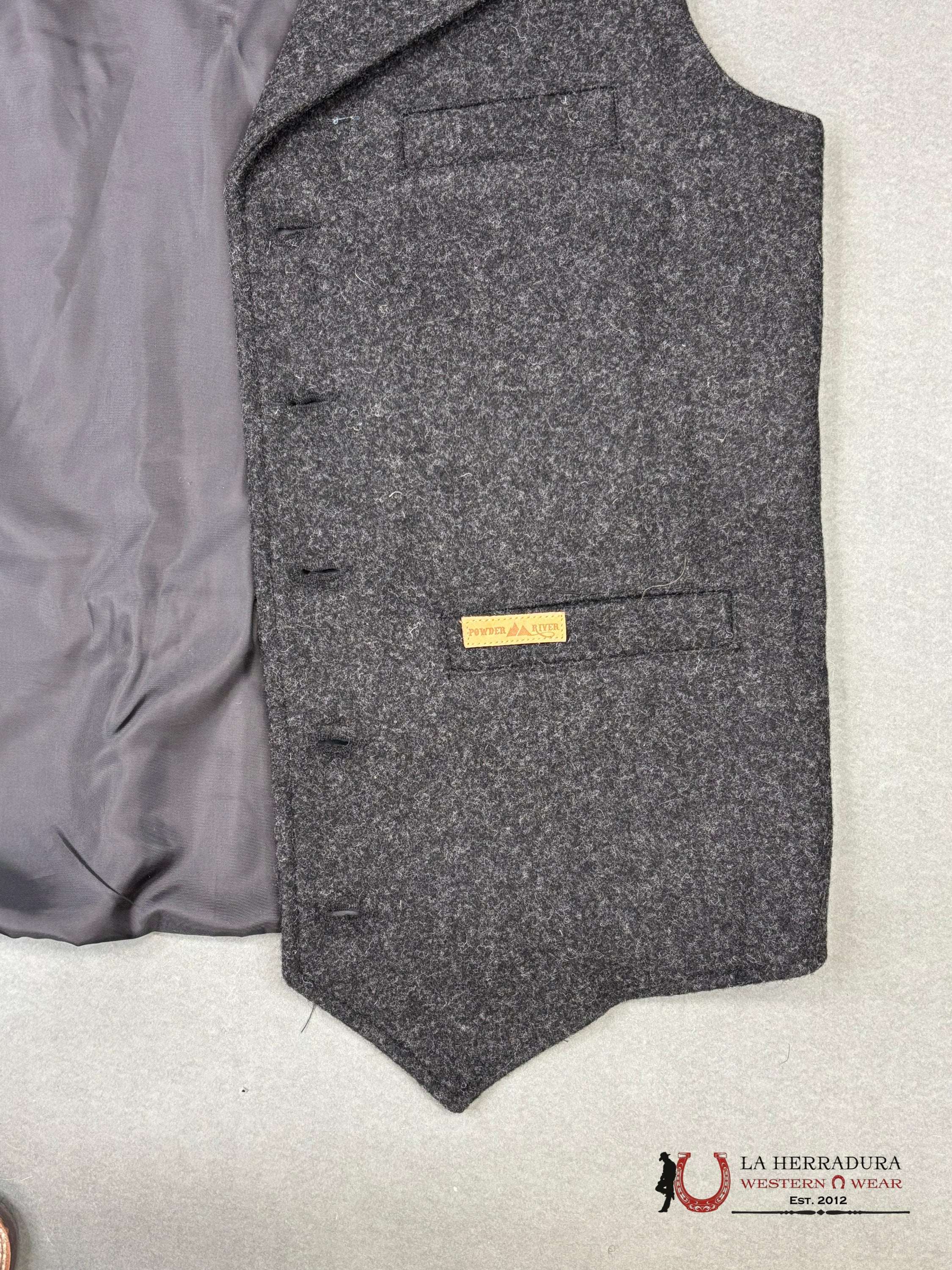 Panhandle Black Solid Montana Vest Ropa Hombres
