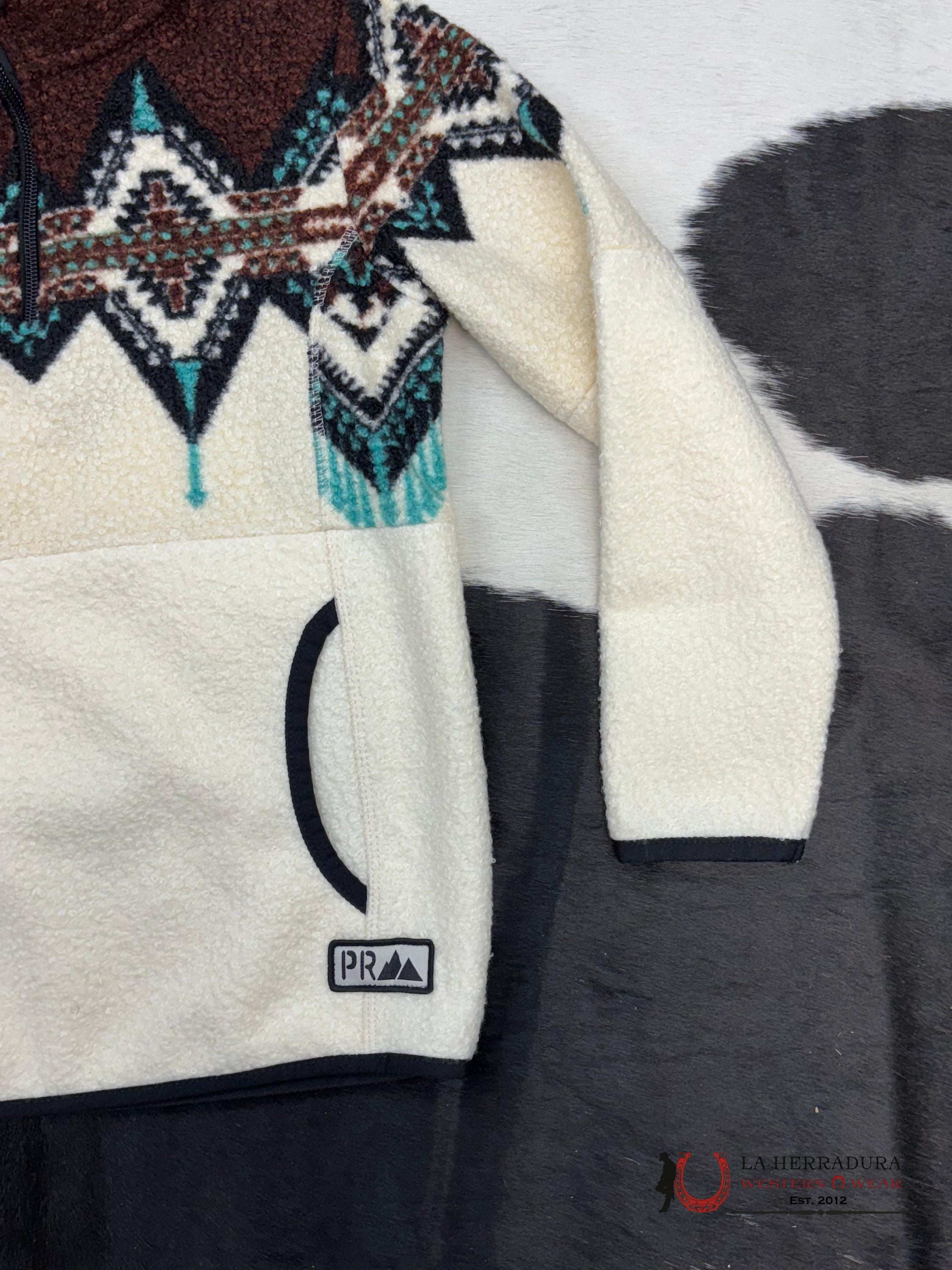 Panhandle Dark Brown Border Rebber Pullover Kids Jacket Niños