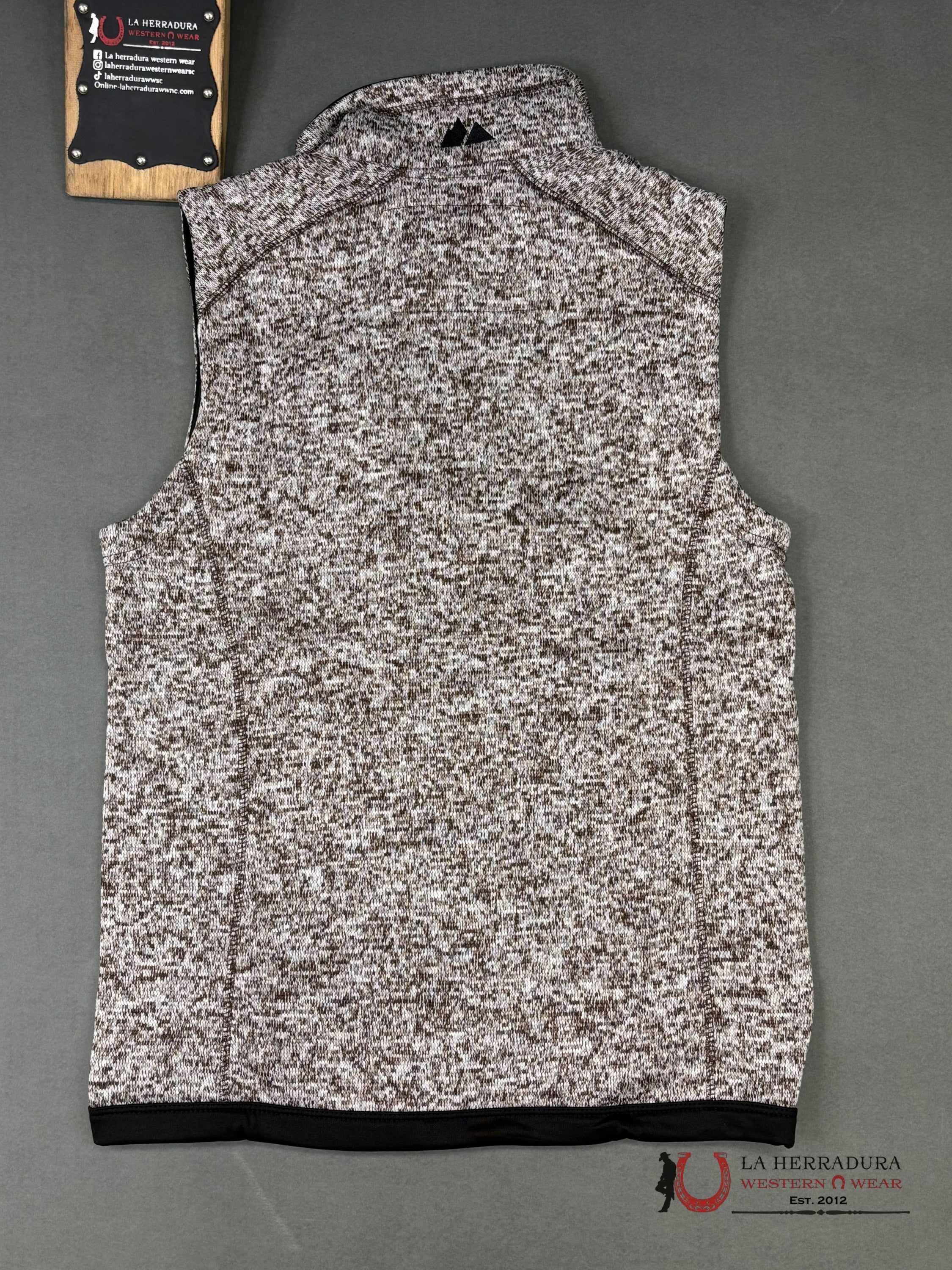 Panhandle Dark Brown Knit Melange Vest Ropa Hombres