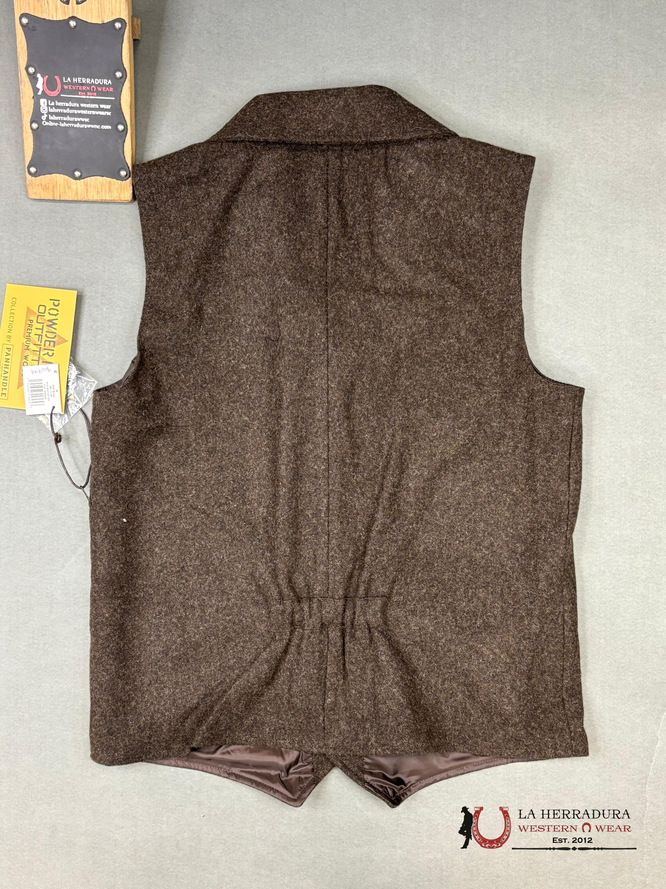 Panhandle Dark Brown Solid Montana Vest Ropa Hombres