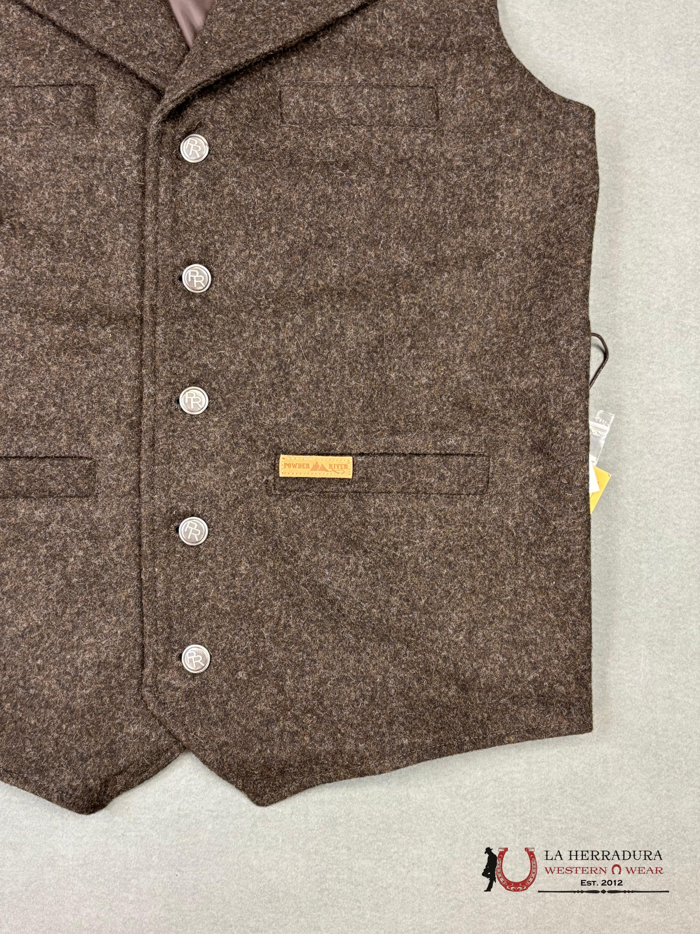 Panhandle Dark Brown Solid Montana Vest Ropa Hombres