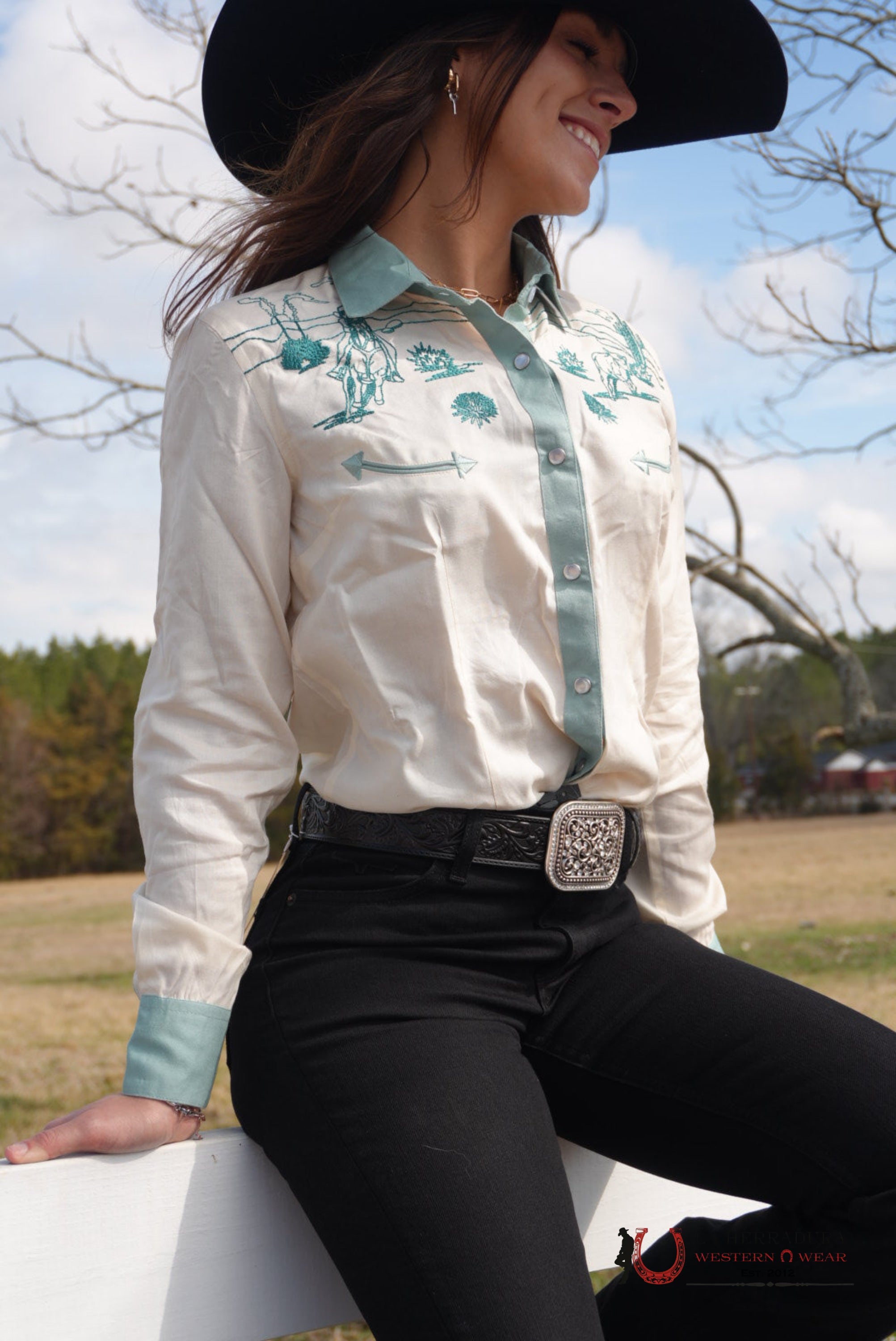 PANHANDLE EMBROIDERED RETRO SNAP SHIRT WOMEN - LWN2S05800 ROPA MUJERES