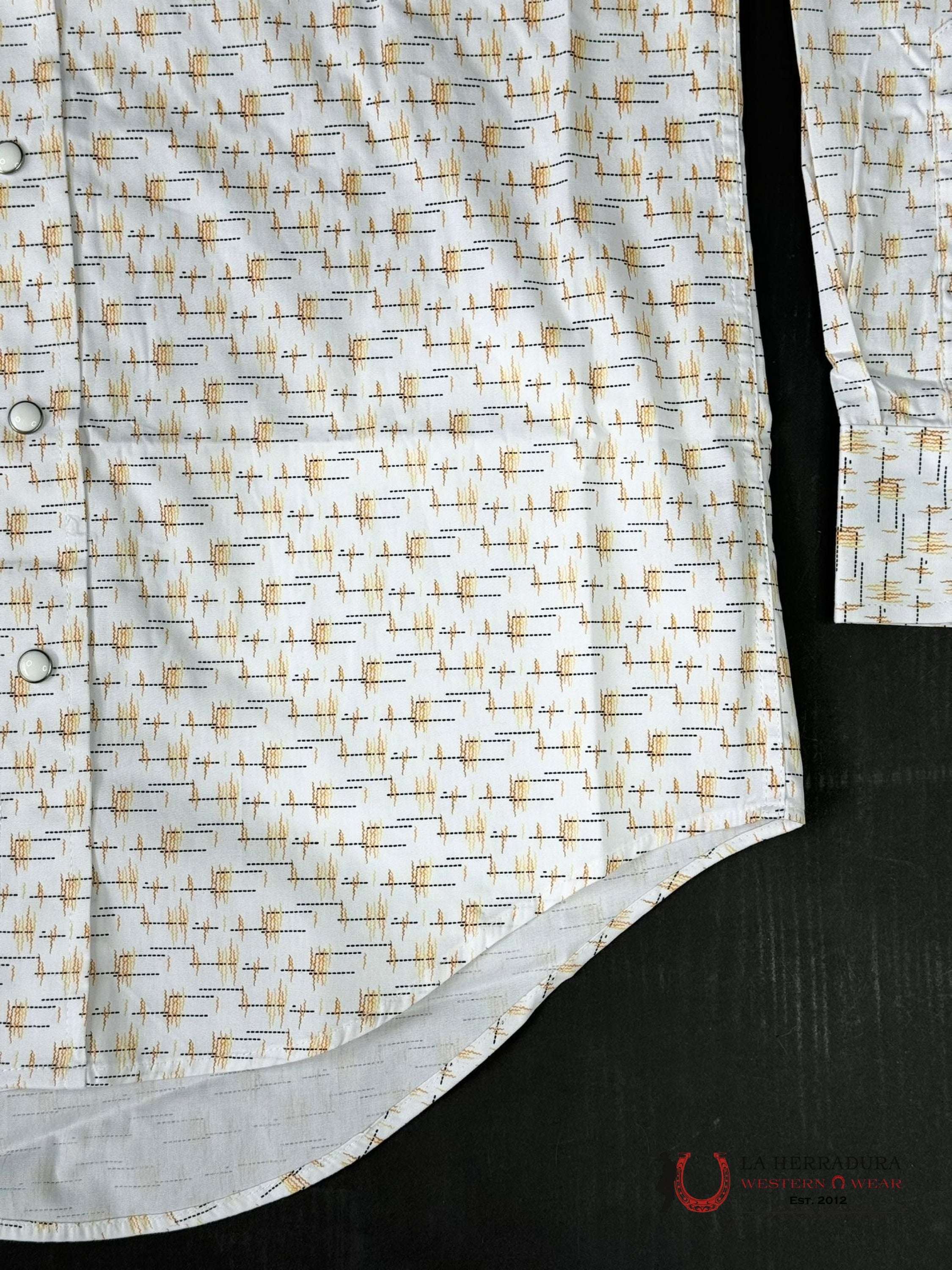 Panhandle Long Sleeve All Over Abstract Snap Sunshine Ropa Hombres