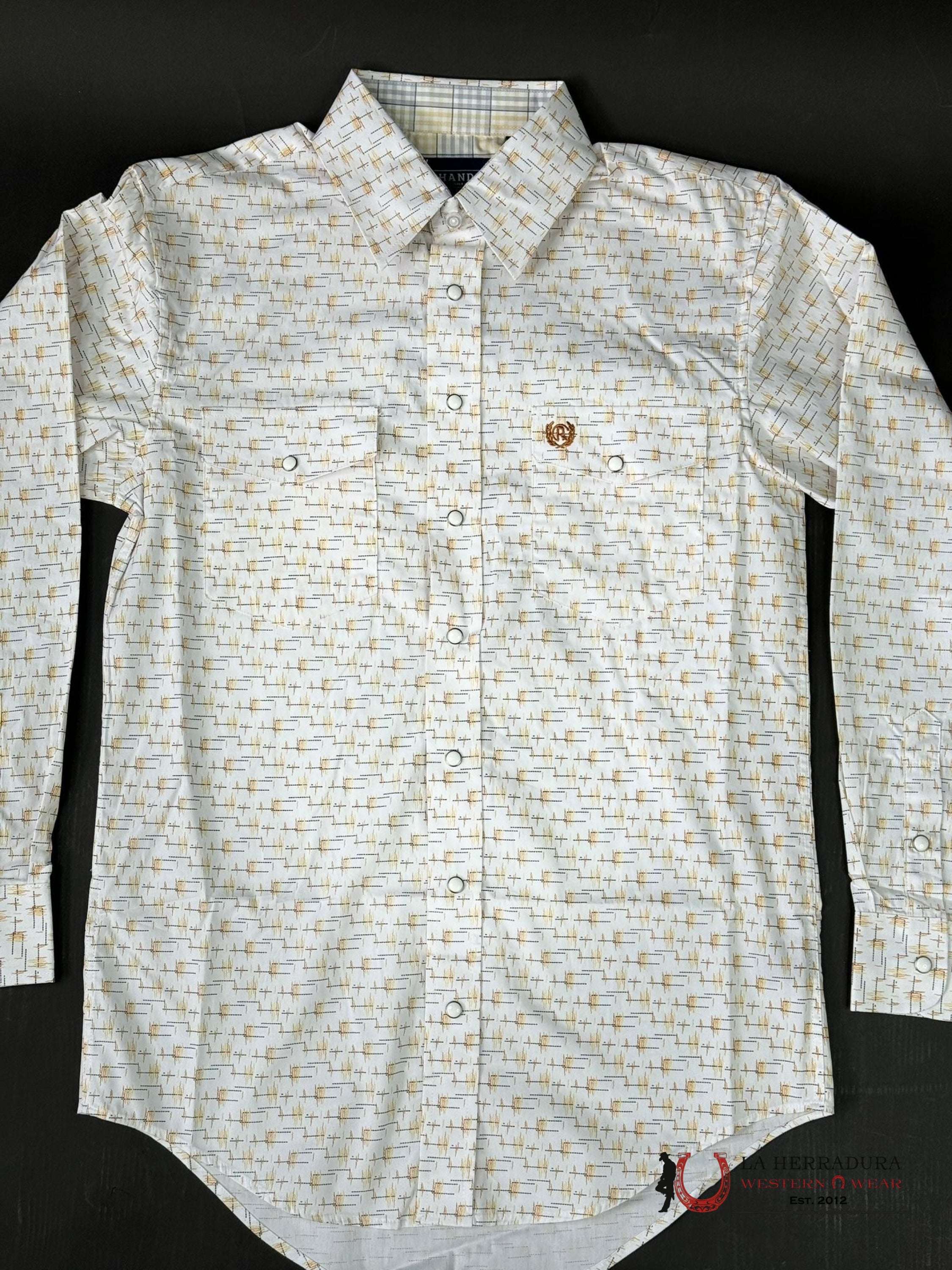 Panhandle Long Sleeve All Over Abstract Snap Sunshine Ropa Hombres