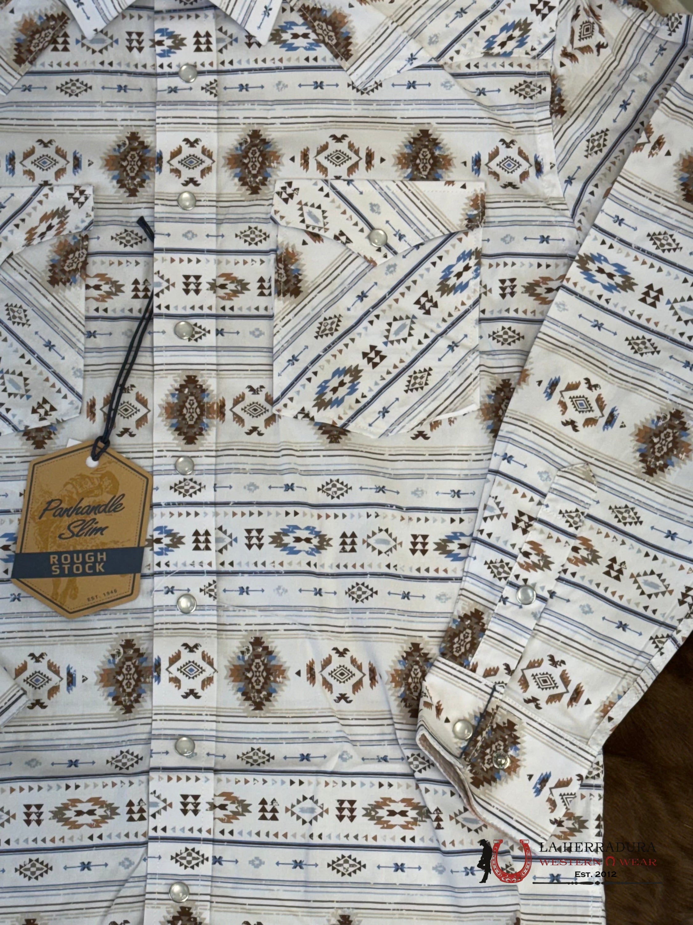 Rock And Roll Long Sleeve Ahirt Taupe Aztec - 4594 Ropa Hombres