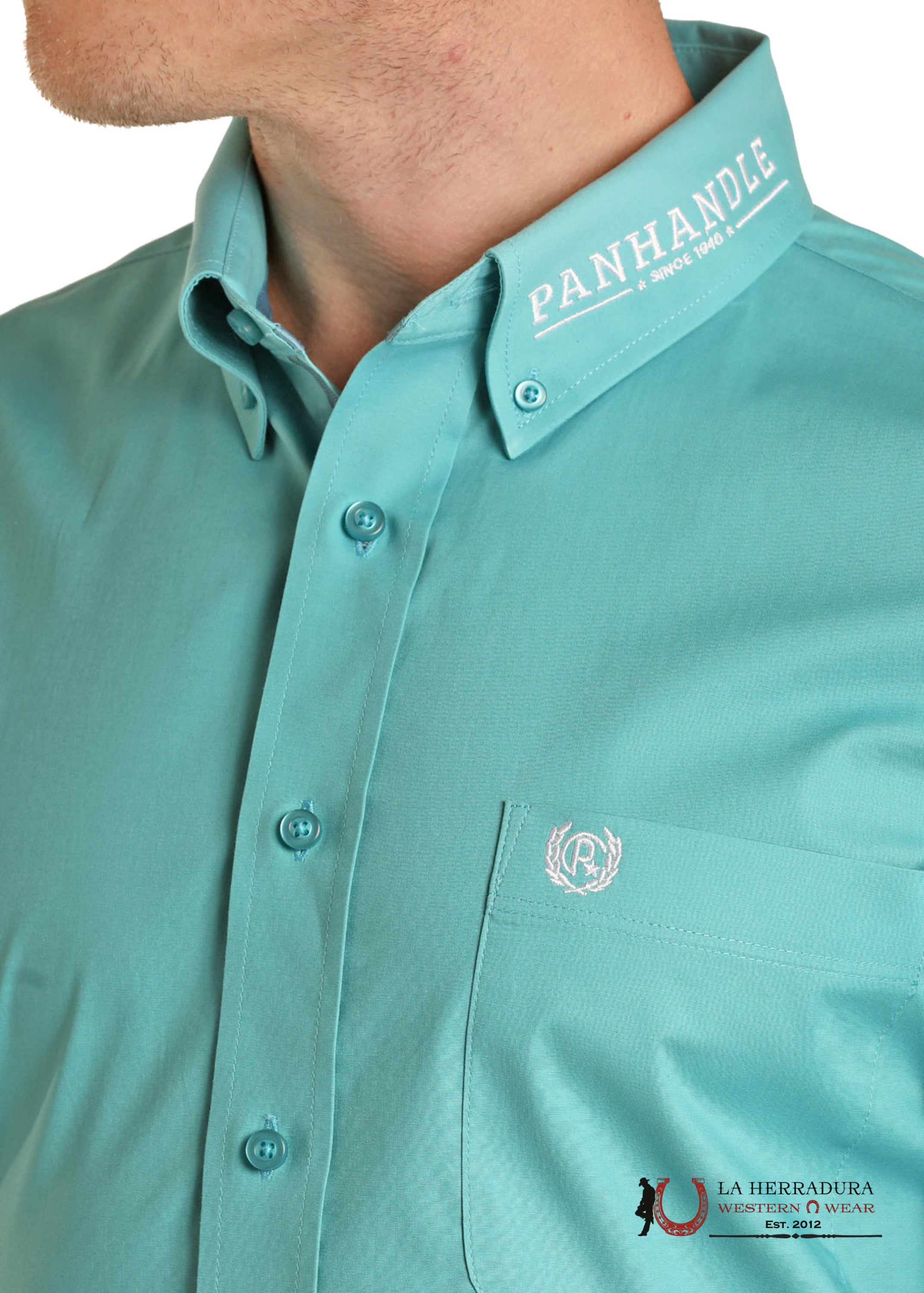 PANHANDLE LONG SLEEVE SOLID POLIN TURQUOISE PSMSOER0LT ROPA HOMBRES