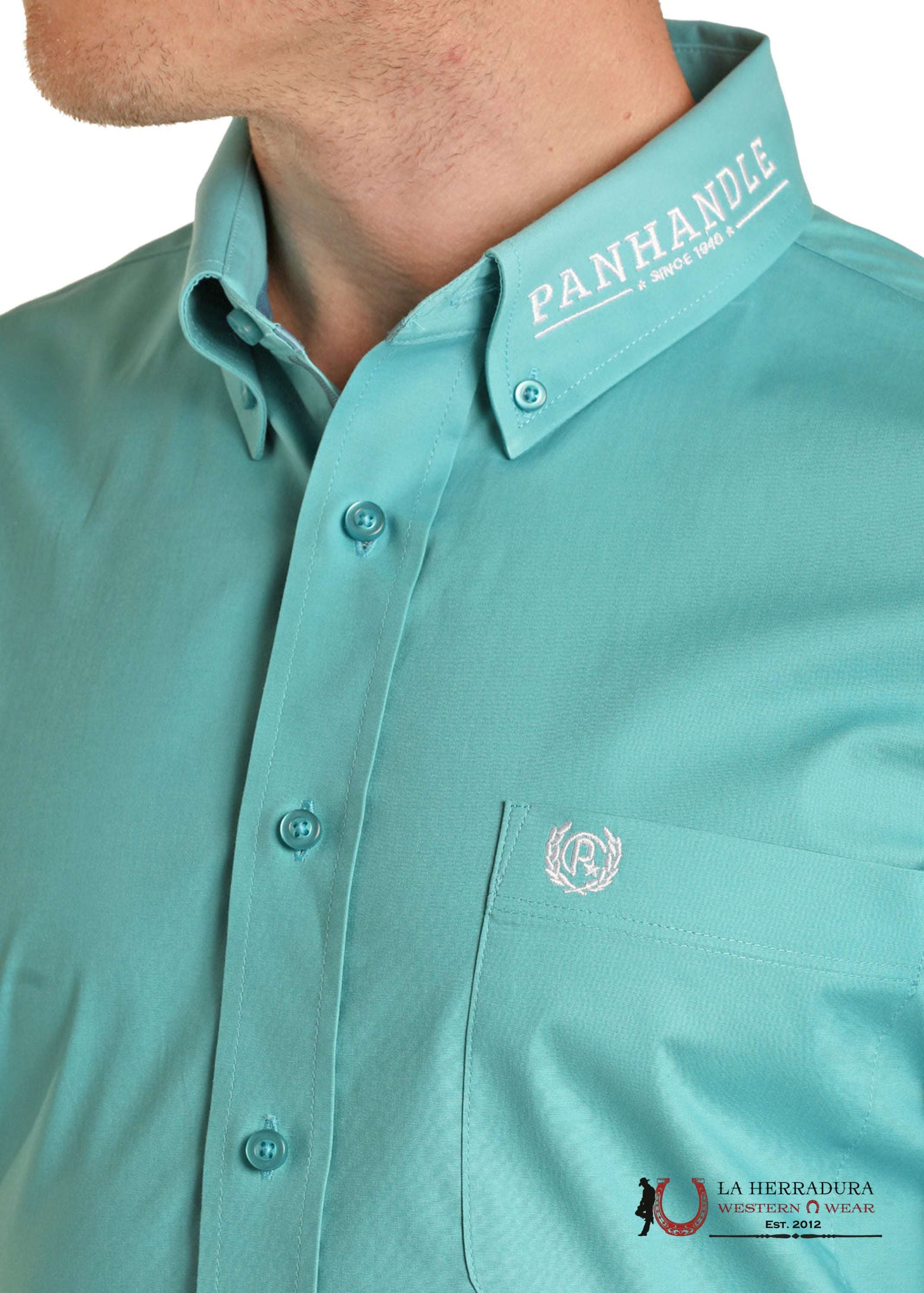 PANHANDLE LONG SLEEVE SOLID POLIN TURQUOISE PSMSOER0LT ROPA HOMBRES