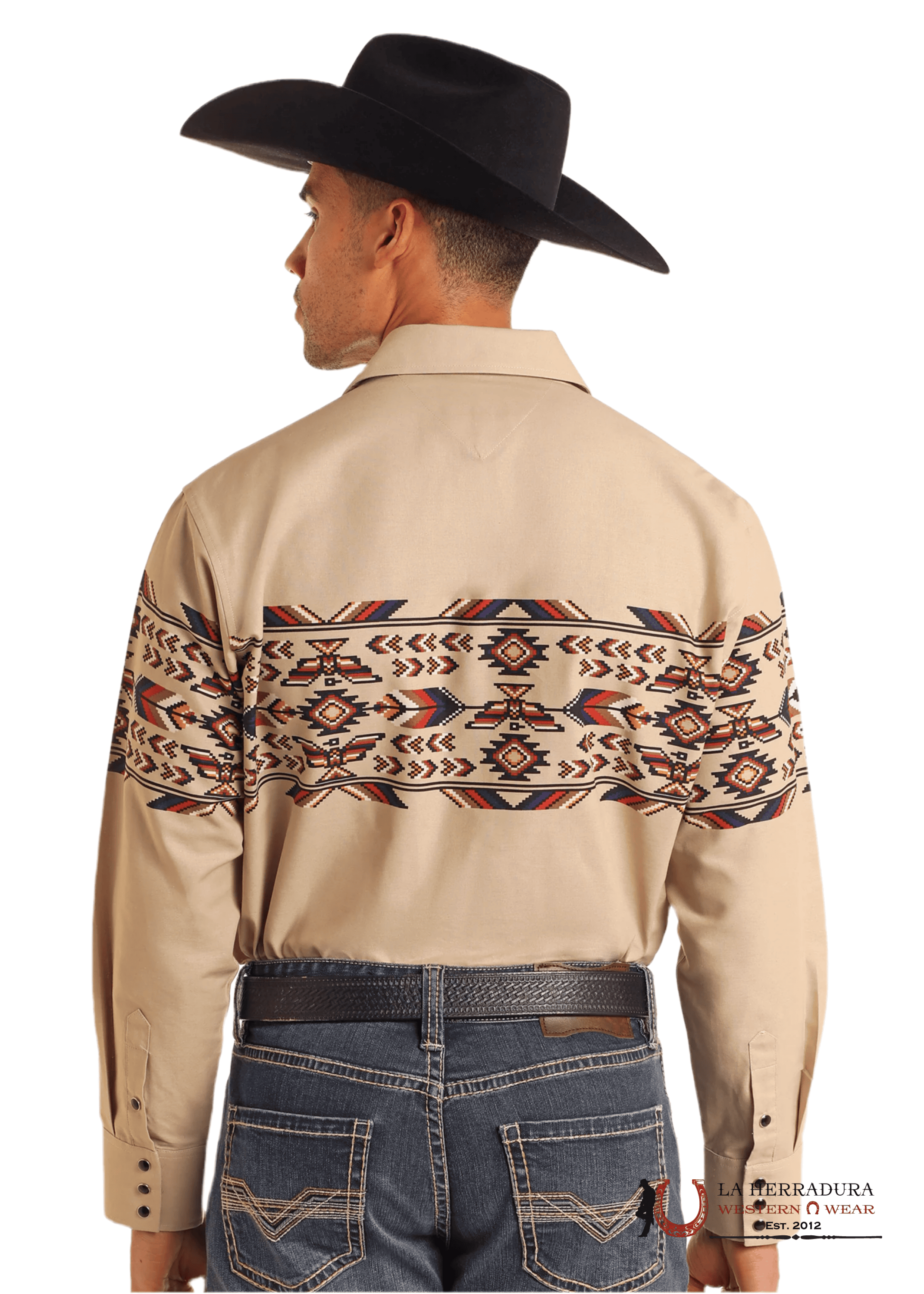 Panhandle Long Sleeve Aztec Brown/Multi Color Ropa Hombres
