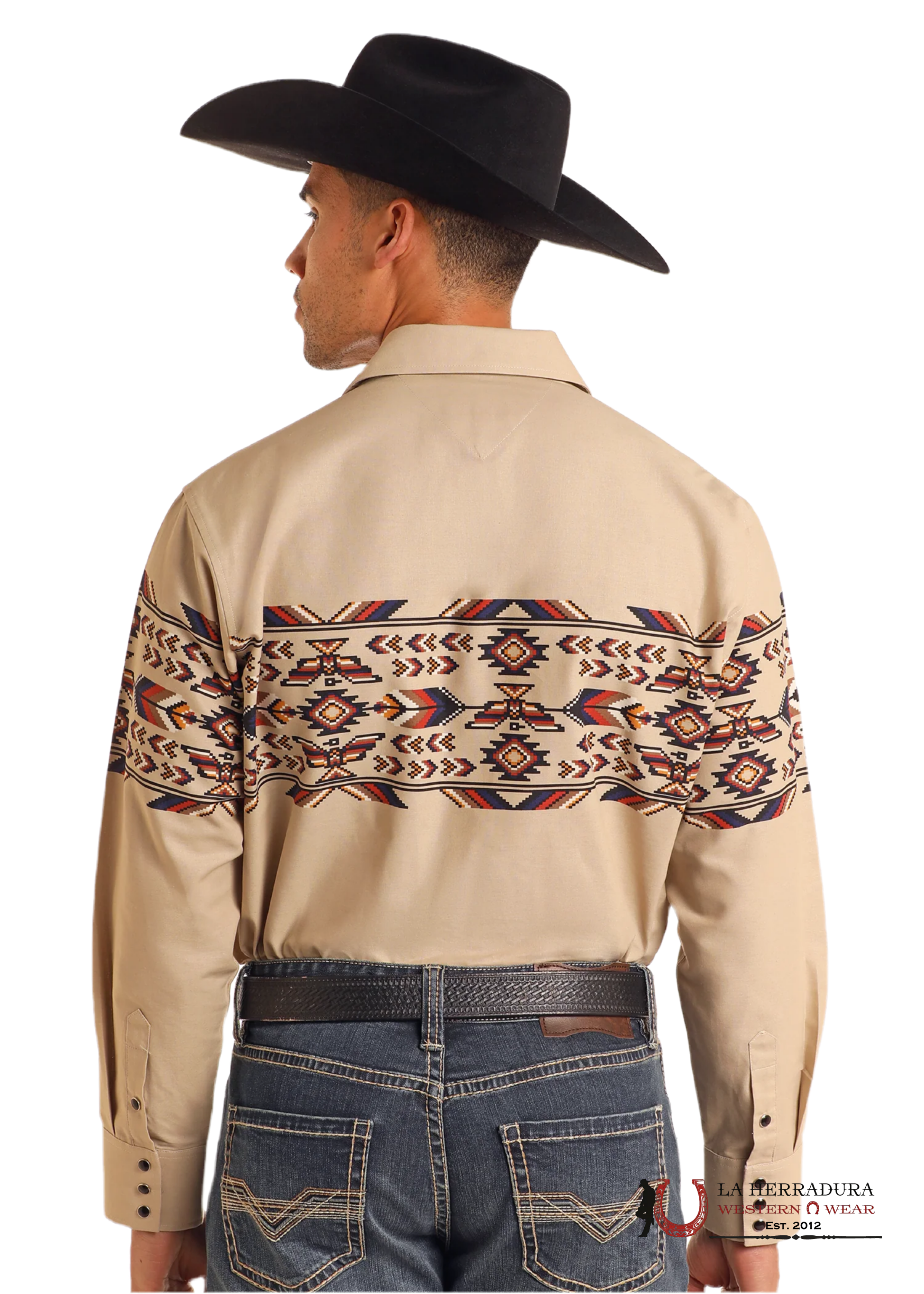 Panhandle Long Sleeve Aztec Brown/Multi Color Ropa Hombres