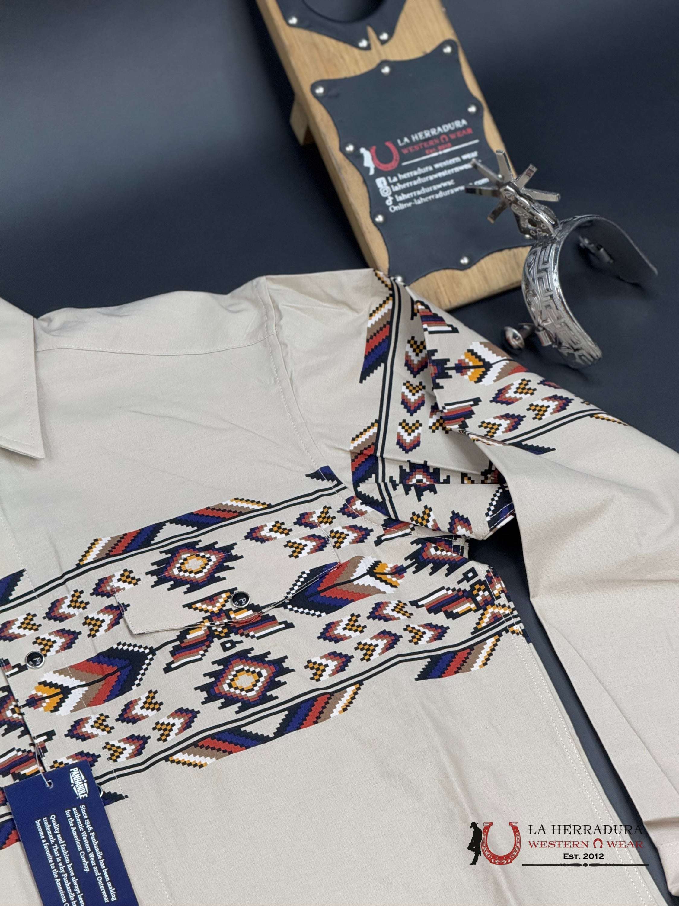 Panhandle Long Sleeve Aztec Brown/Multi Color Ropa Hombres