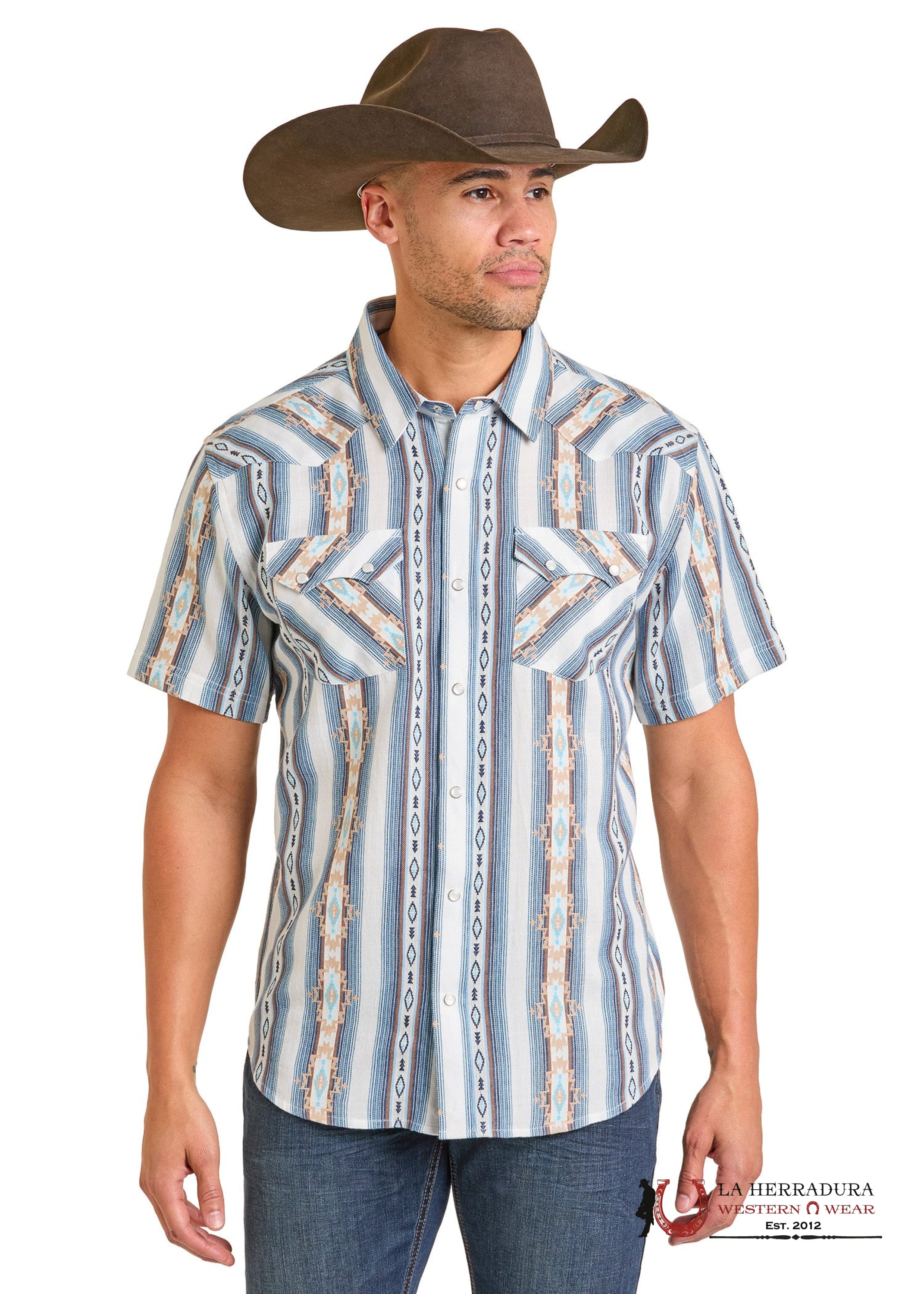 Panhandle Men Natural Short Sleeve Shirt PMN3S06903 ROPA HOMBRES