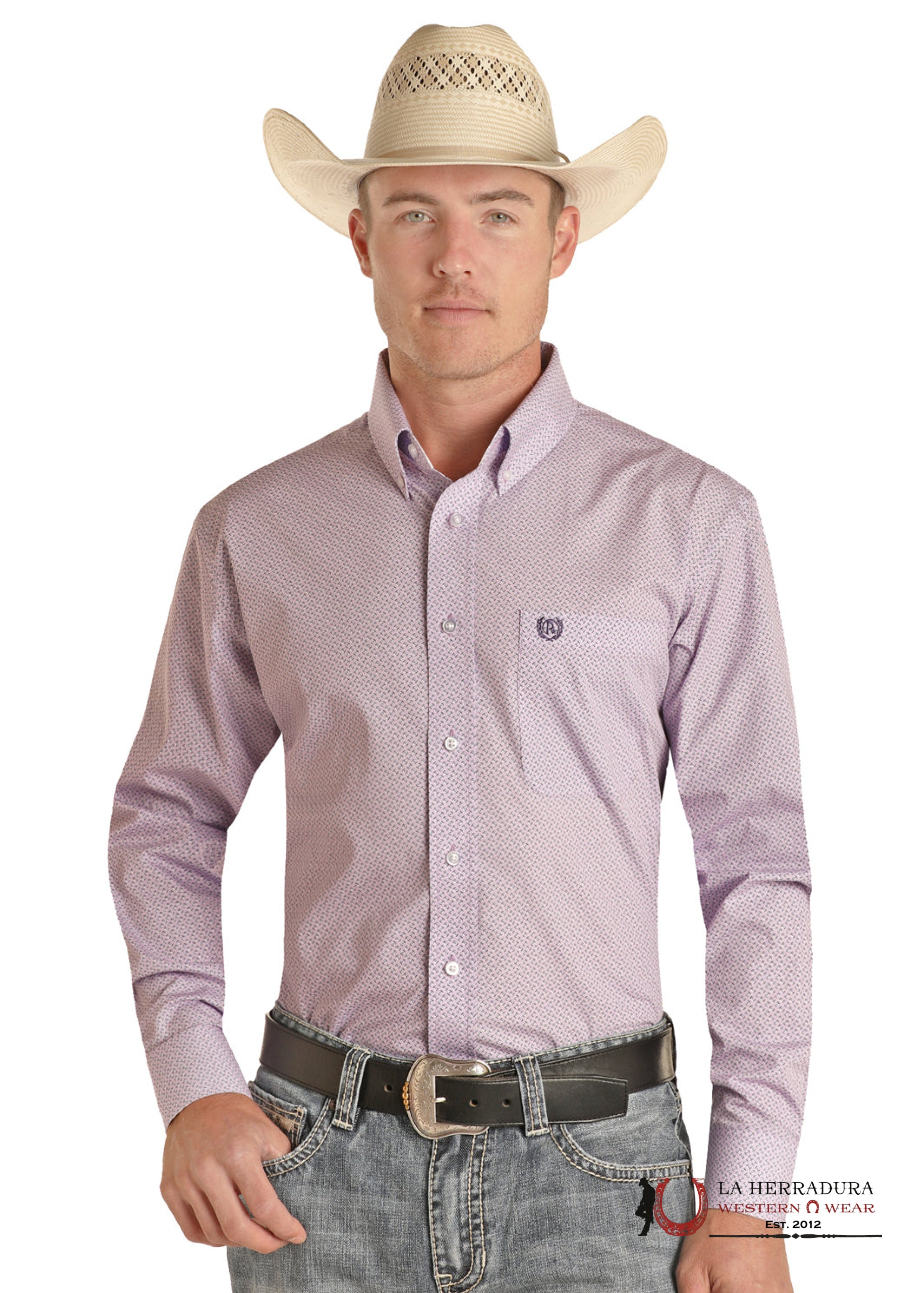 Panhandle Men’s VIOLET Long Sleeve Shirt- PSMSODR0M3 ROPA HOMBRES