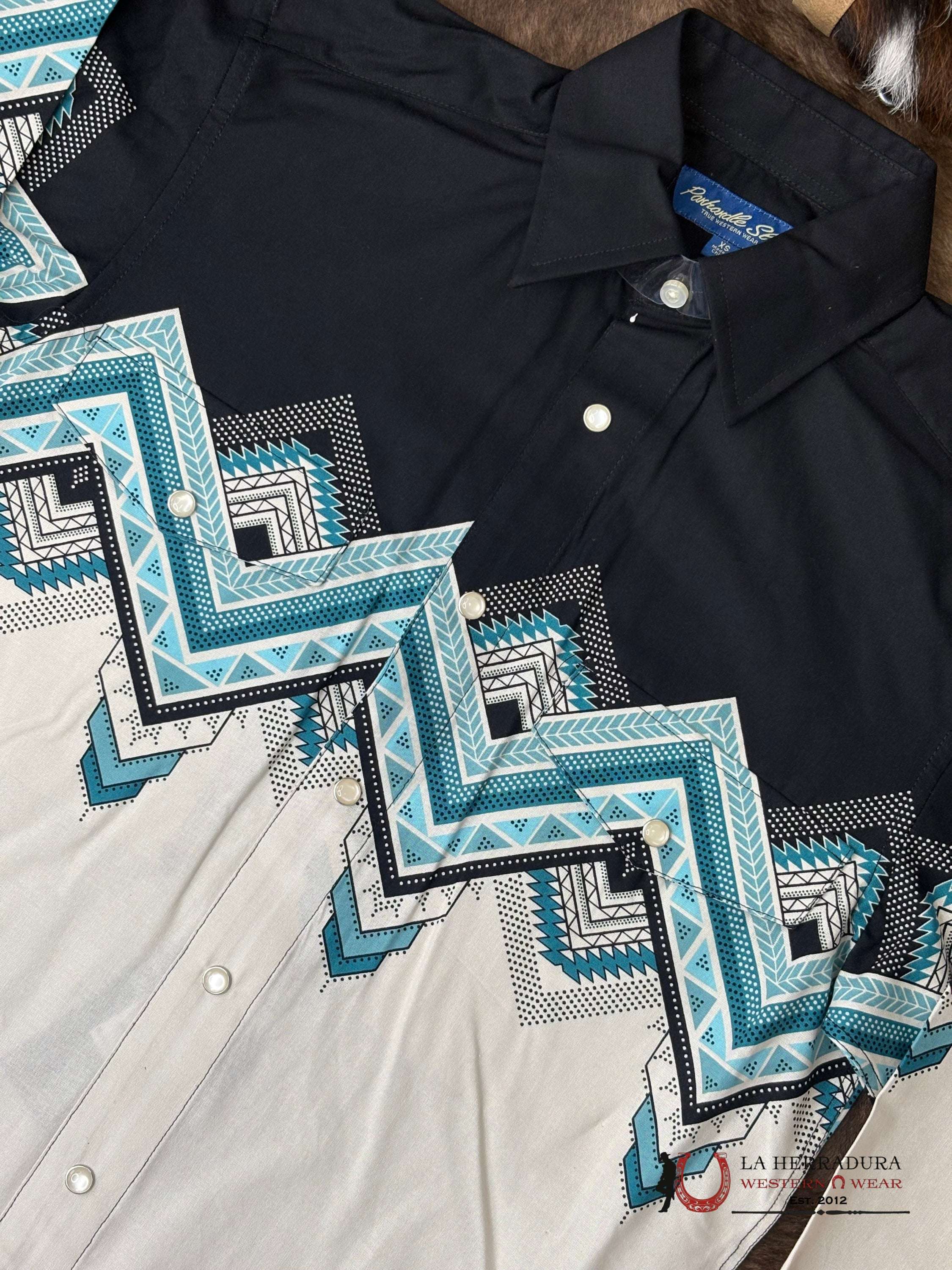Panhandle Natural Long Sleeve With Aztec Print Mens Shirt - 6641 ROPA HOMBRES