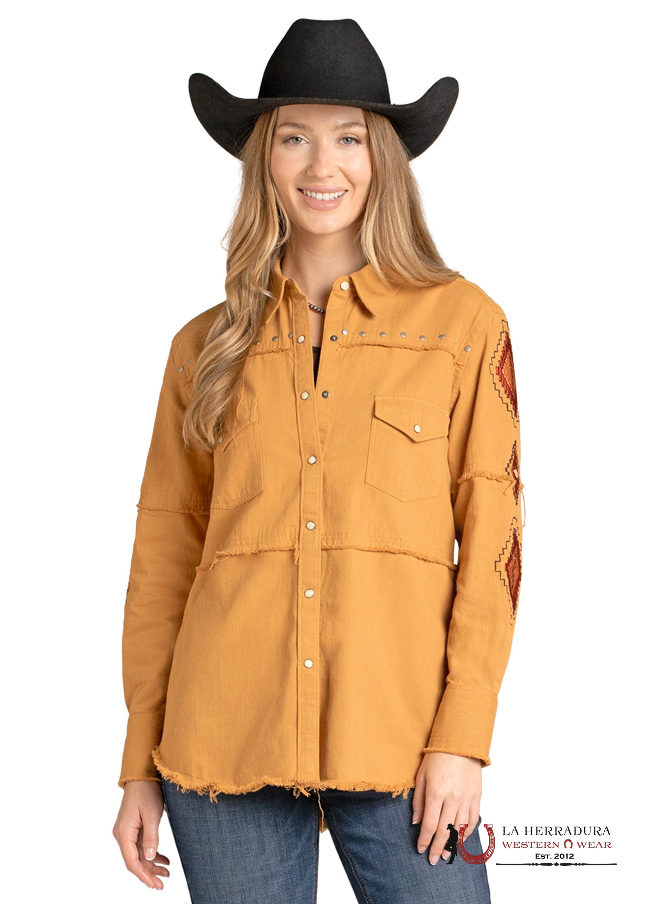 Panhandle Shirt Khaki Snap LW92T07119 ROPA MUJERES