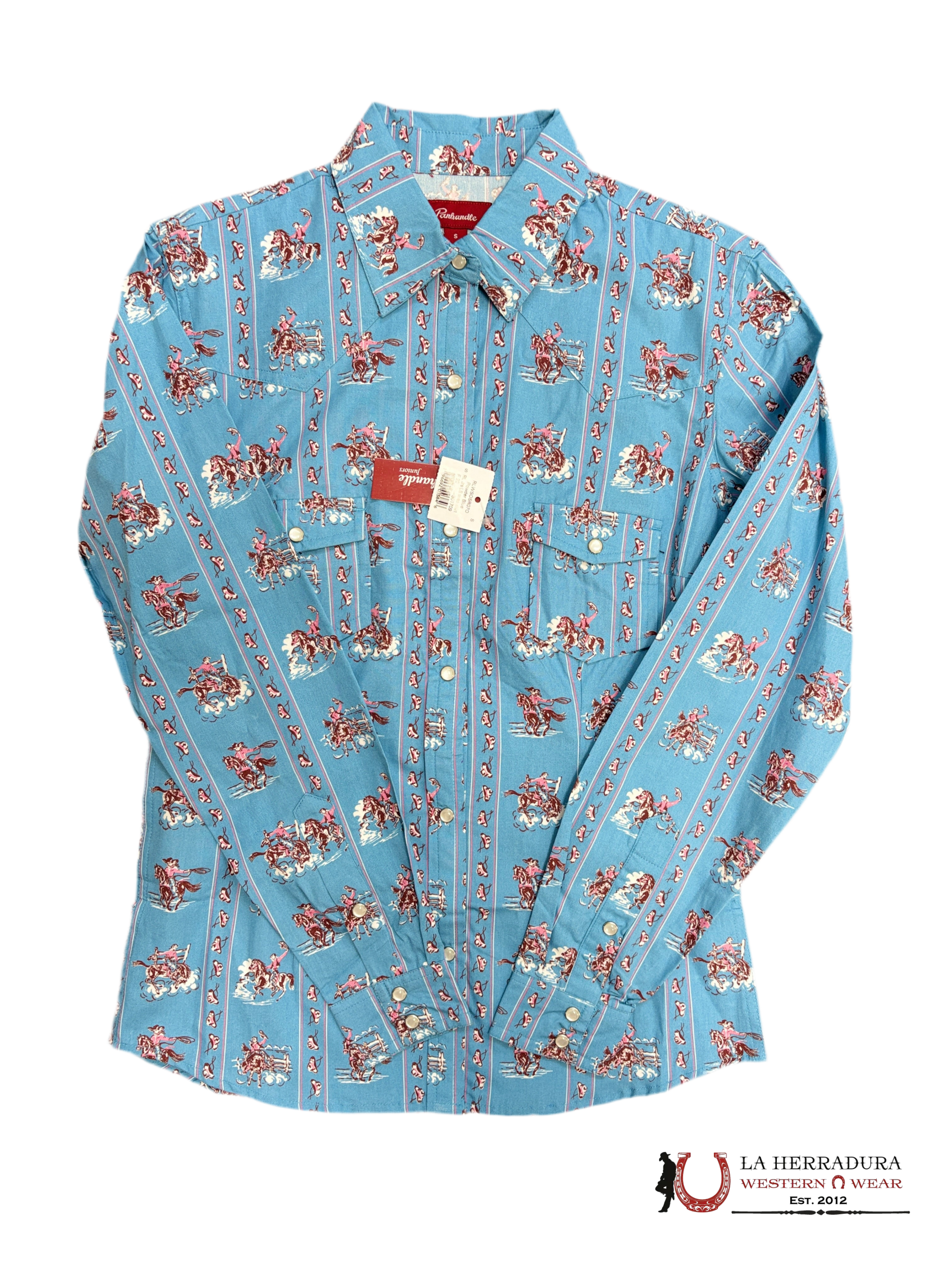 Panhandle Shirt Powder Blue snap shirt RLWSOSR070 ROPA MUJERES