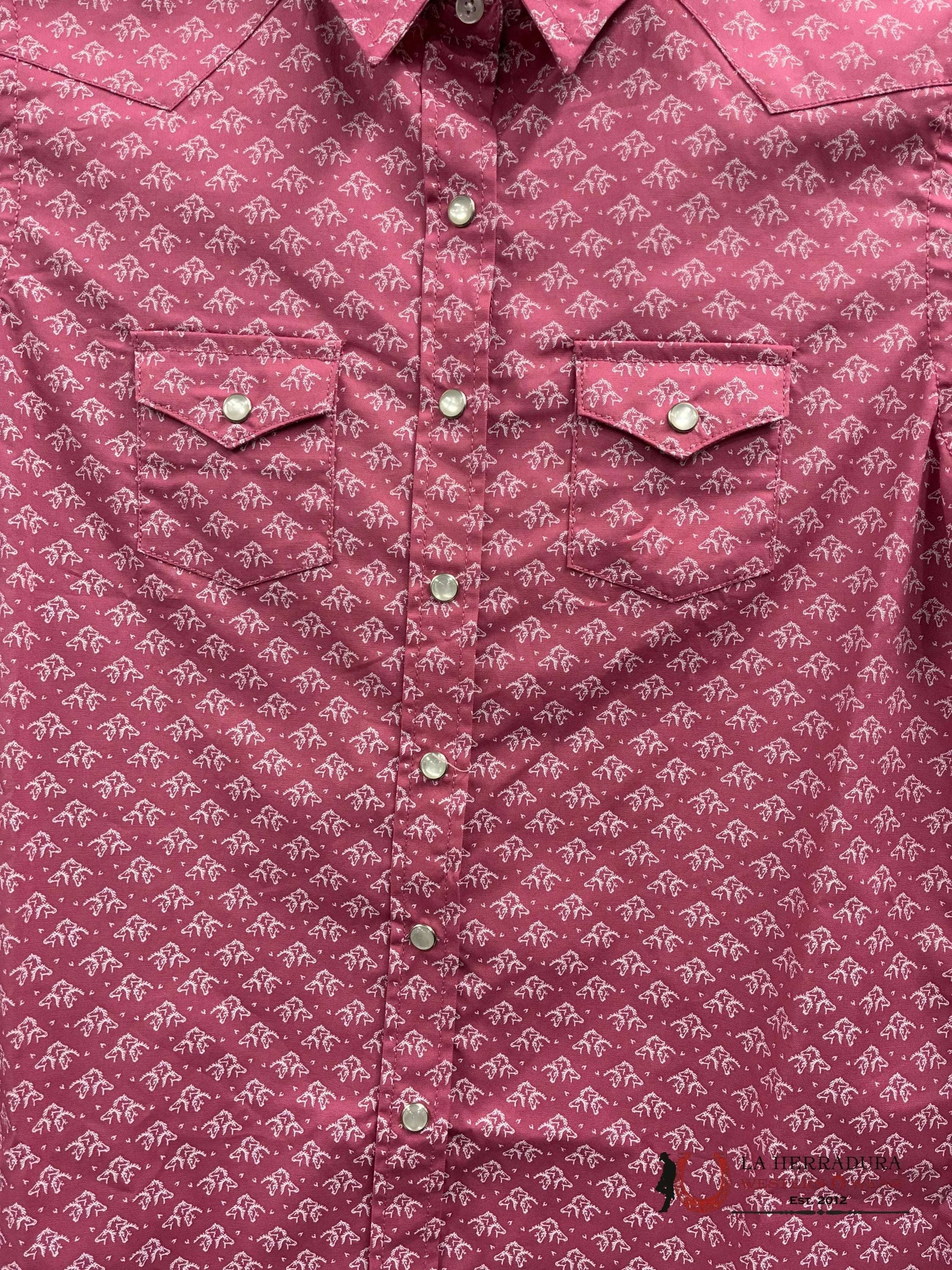 Panhandle Slim Girls Horse Pattern Pearl Snap Shirt RSGSOSRYTY NIÑAS