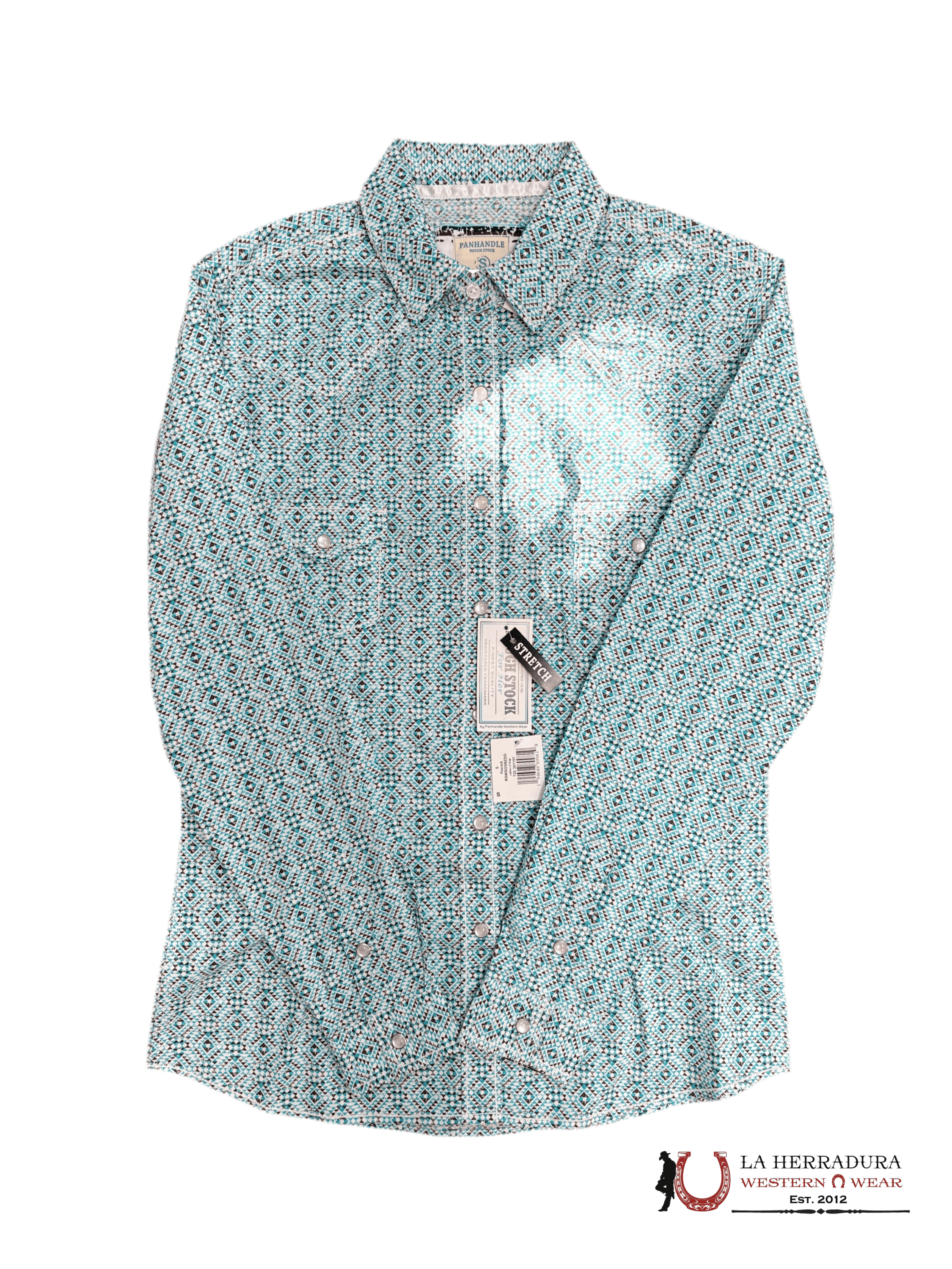 PANHANDLE WOMEN 2pkt SNAP LONG SLEEVE SHIRT Peacock RSWSOSRZDO ROPA MUJERES