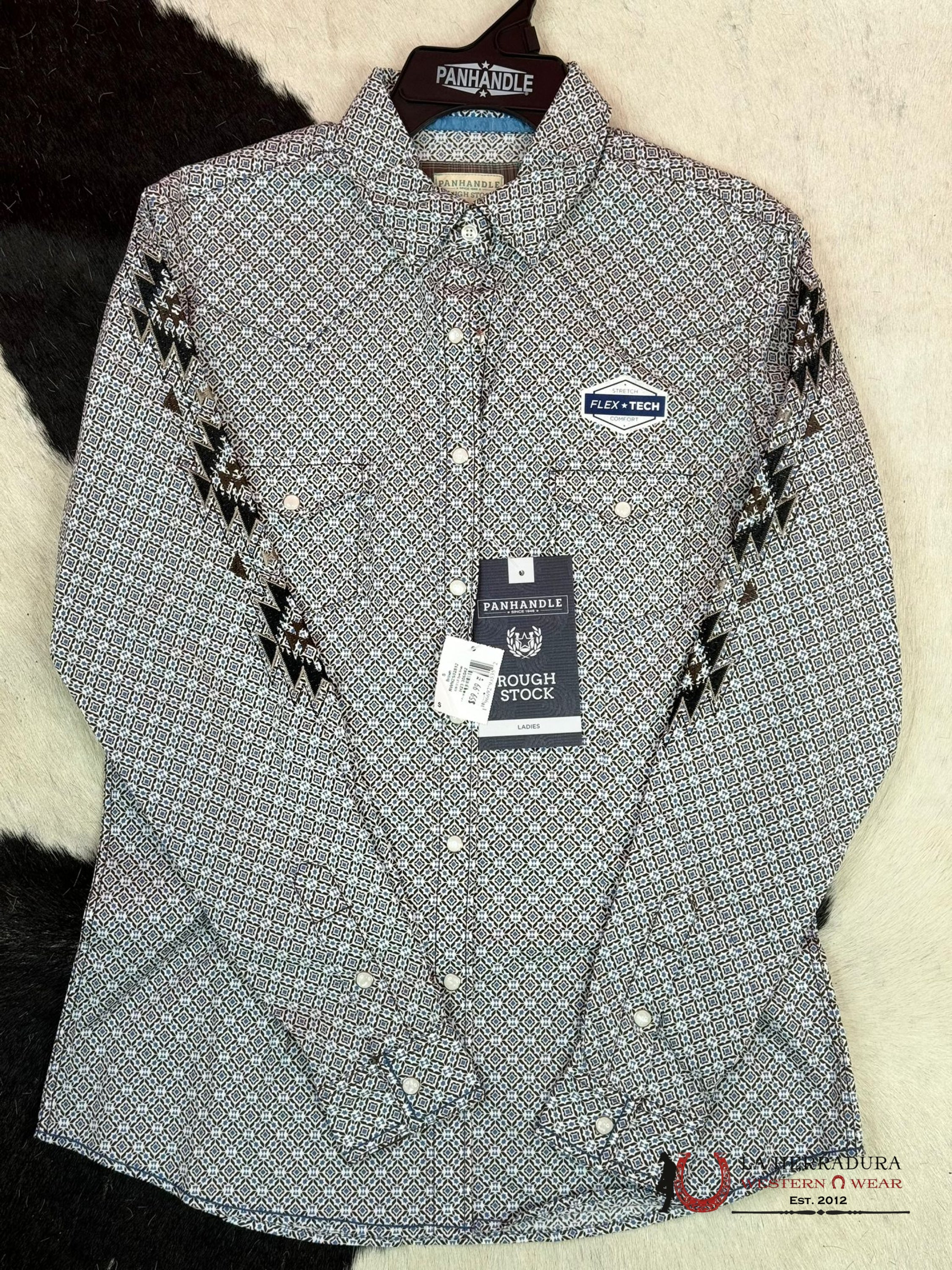 Panhandle Women Brown 2Pkt Snap Long Sleeve Shirt Ropa Mujeres