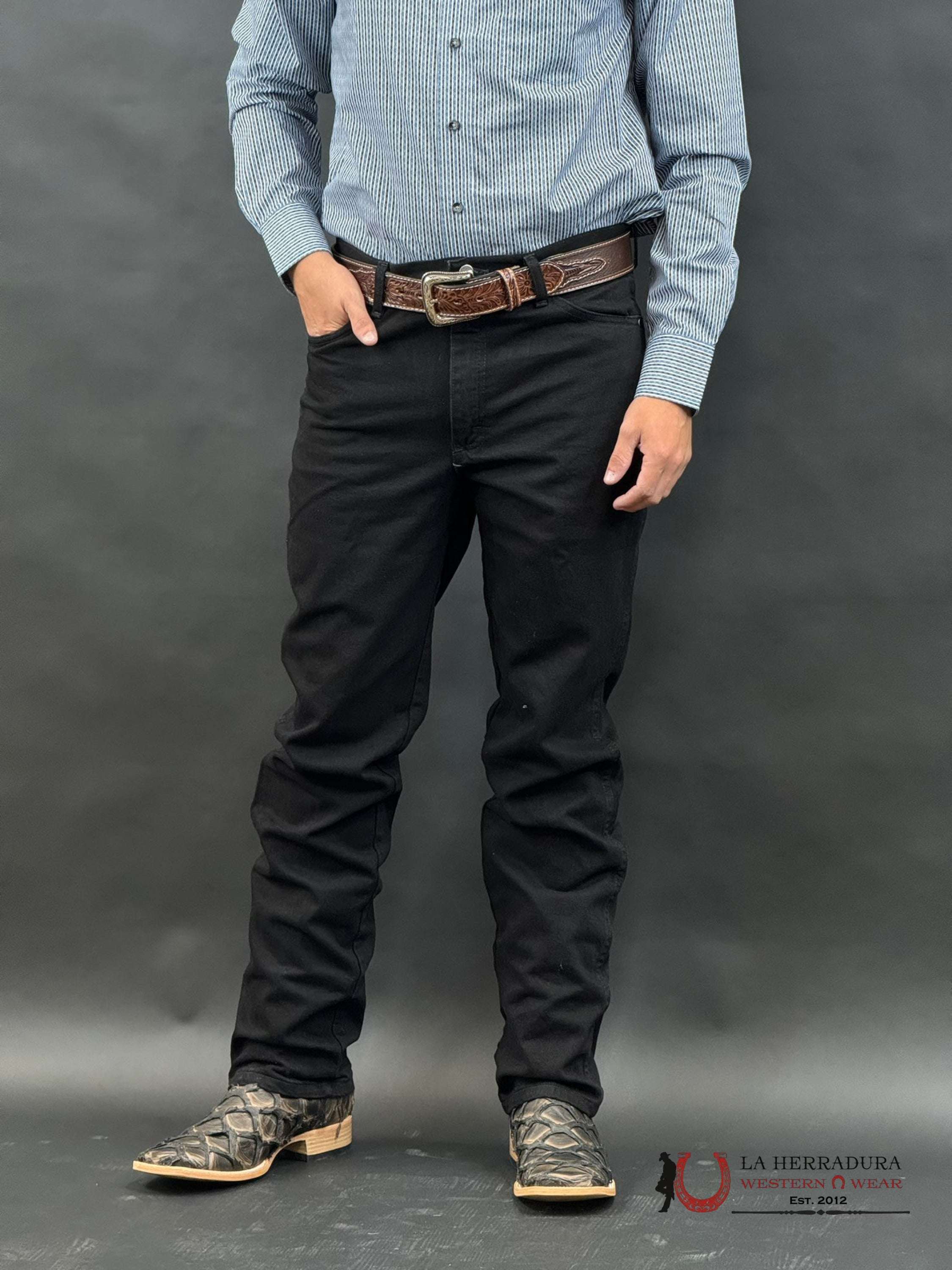 Pantalones Wrangler Mens Black Wash Silver Edition 1093Sewk Slim Fit Jeans
