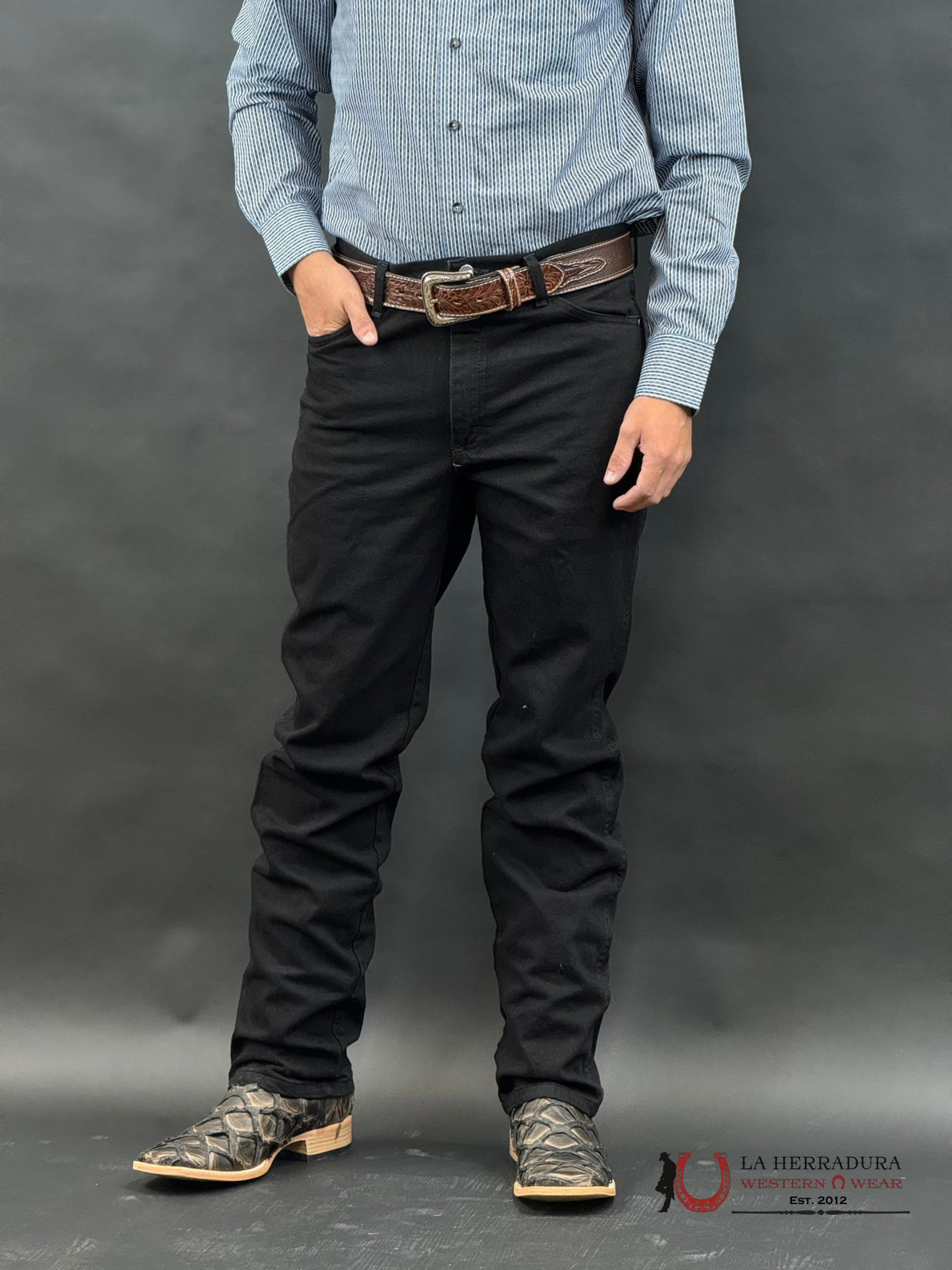 Pantalones Wrangler Mens Black Wash Silver Edition 1093Sewk Slim Fit Jeans