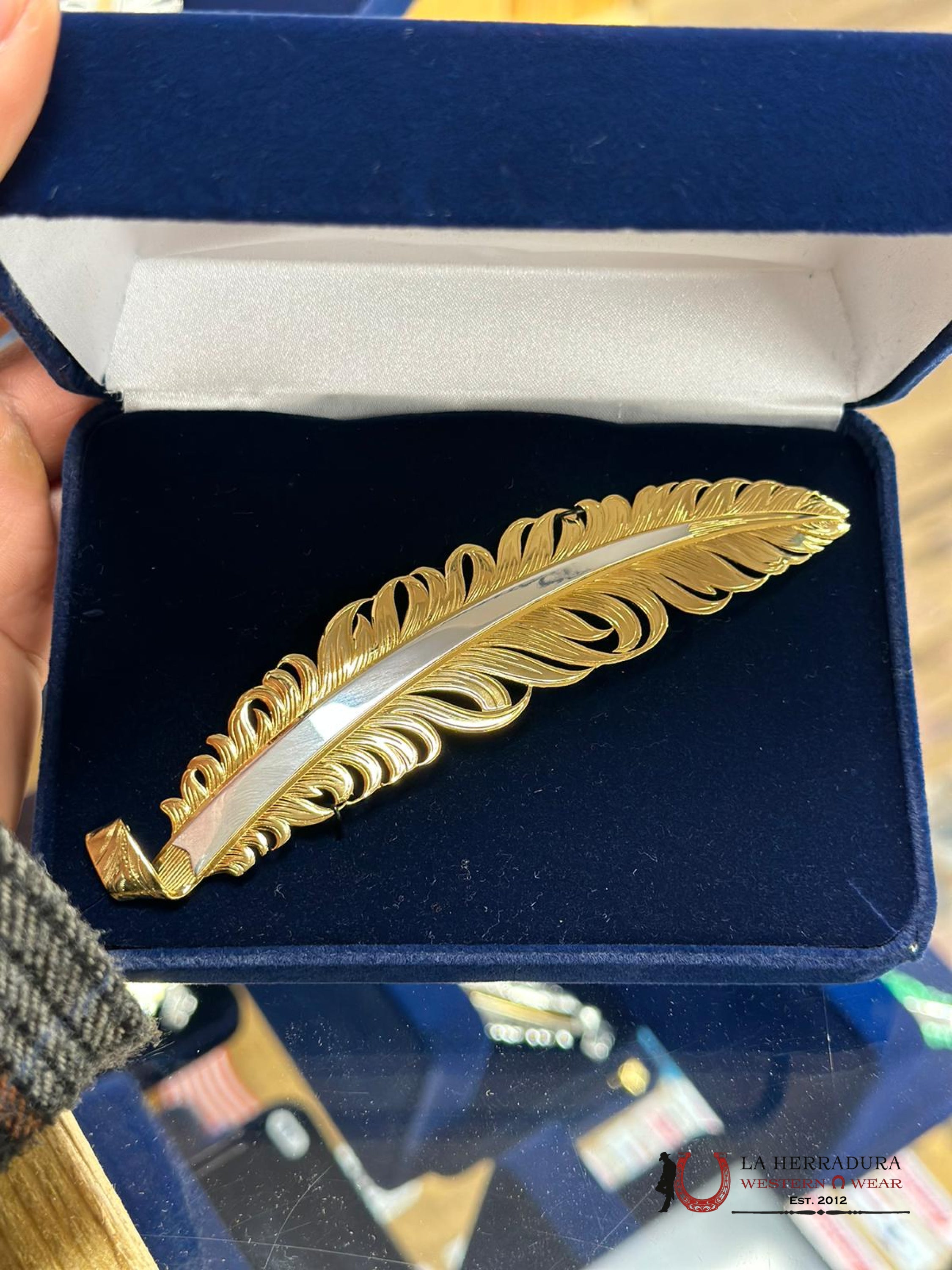 Montana Hat Feather Dorado Plain Accesorios