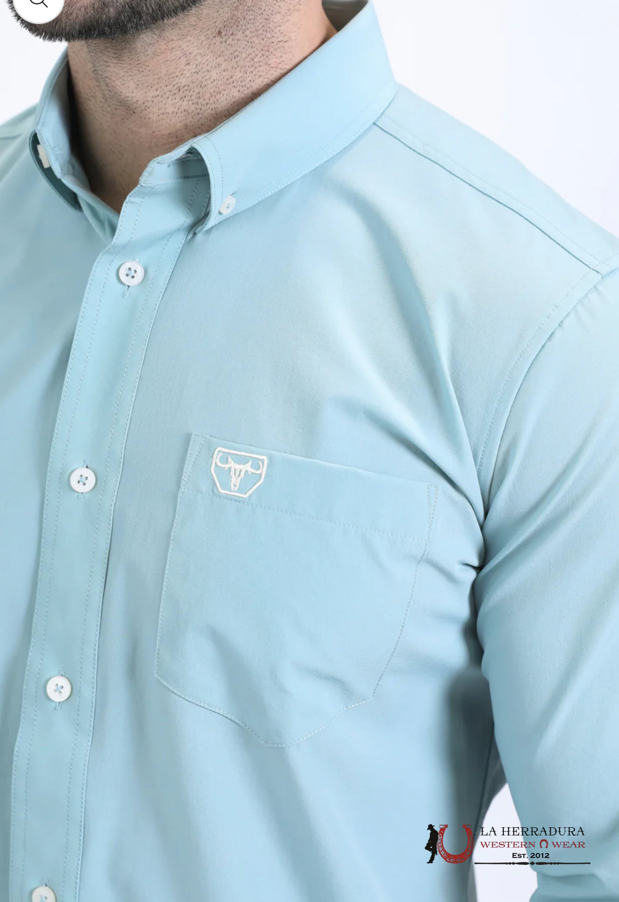 Platini Baby Blue Long Sleeve Shirt ROPA HOMBRES