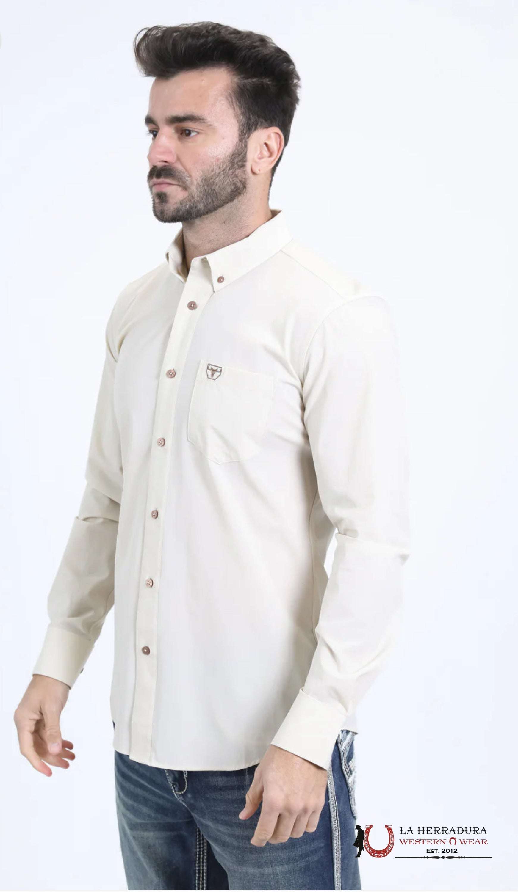 Platini Beige Long Sleeve Shirt ROPA HOMBRES