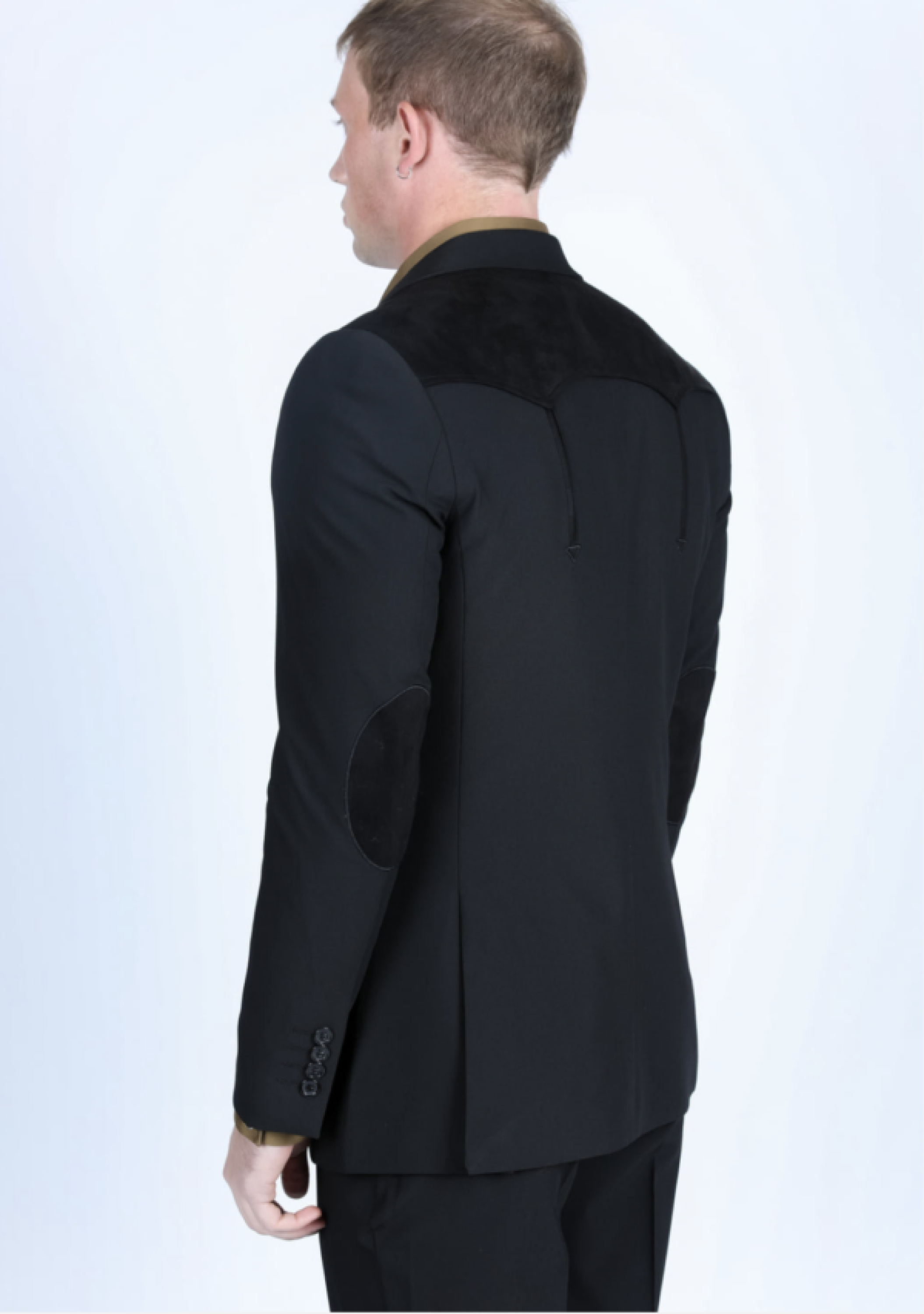 PLATINI BLACK GAMUZA SUEDE BLAZER RANCHER- WST9747 ROPA HOMBRES