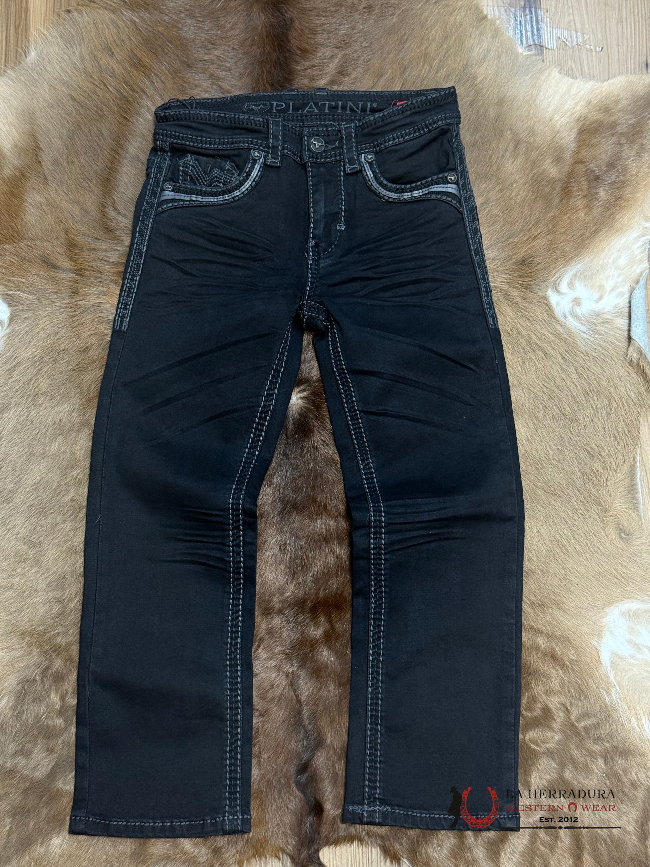 PLATINI BLACK JEANS BOOTCUT BOYS PHK9217 NIÑOS