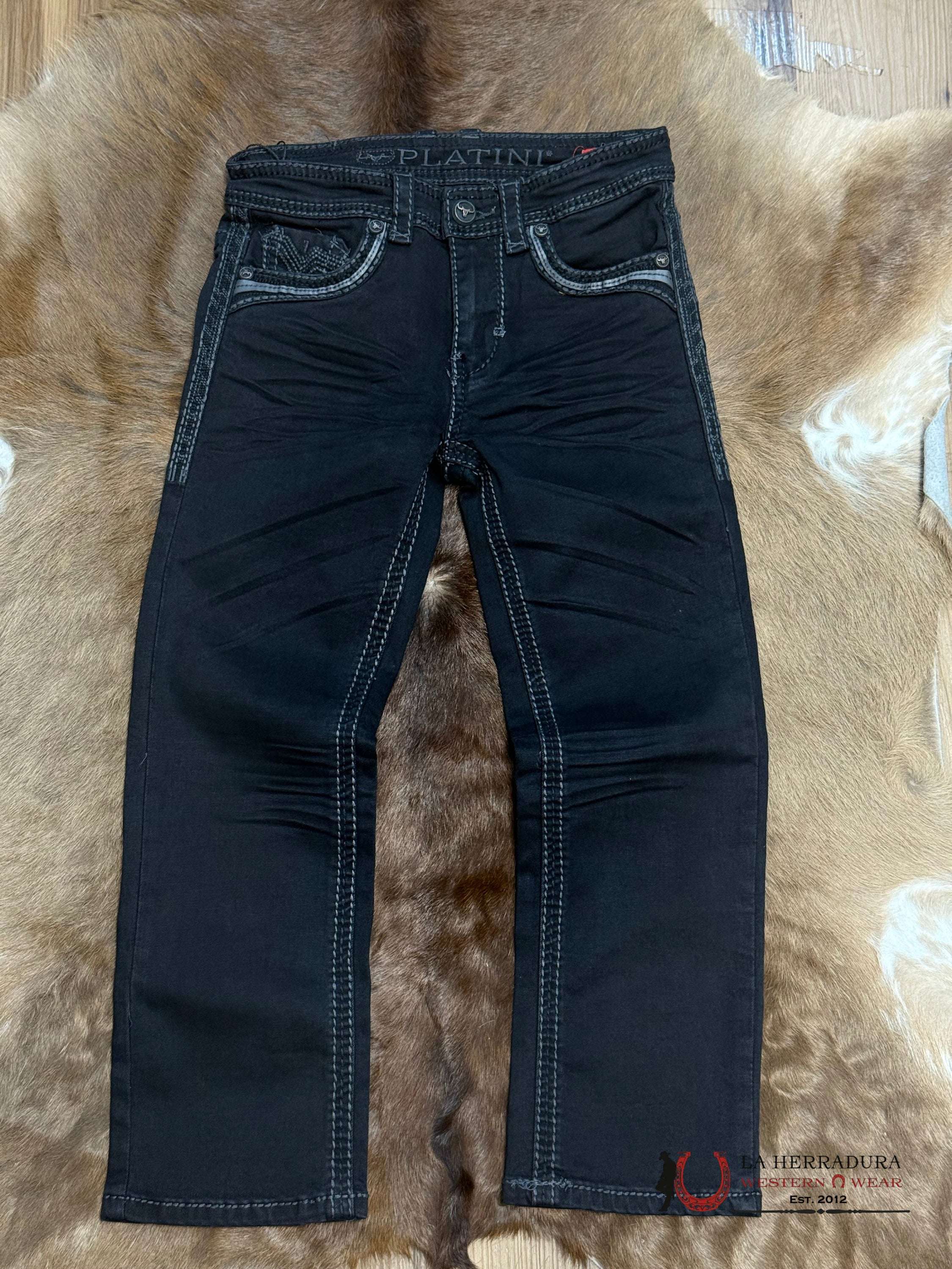 PLATINI BLACK JEANS BOOTCUT BOYS PHK9217 NIÑOS