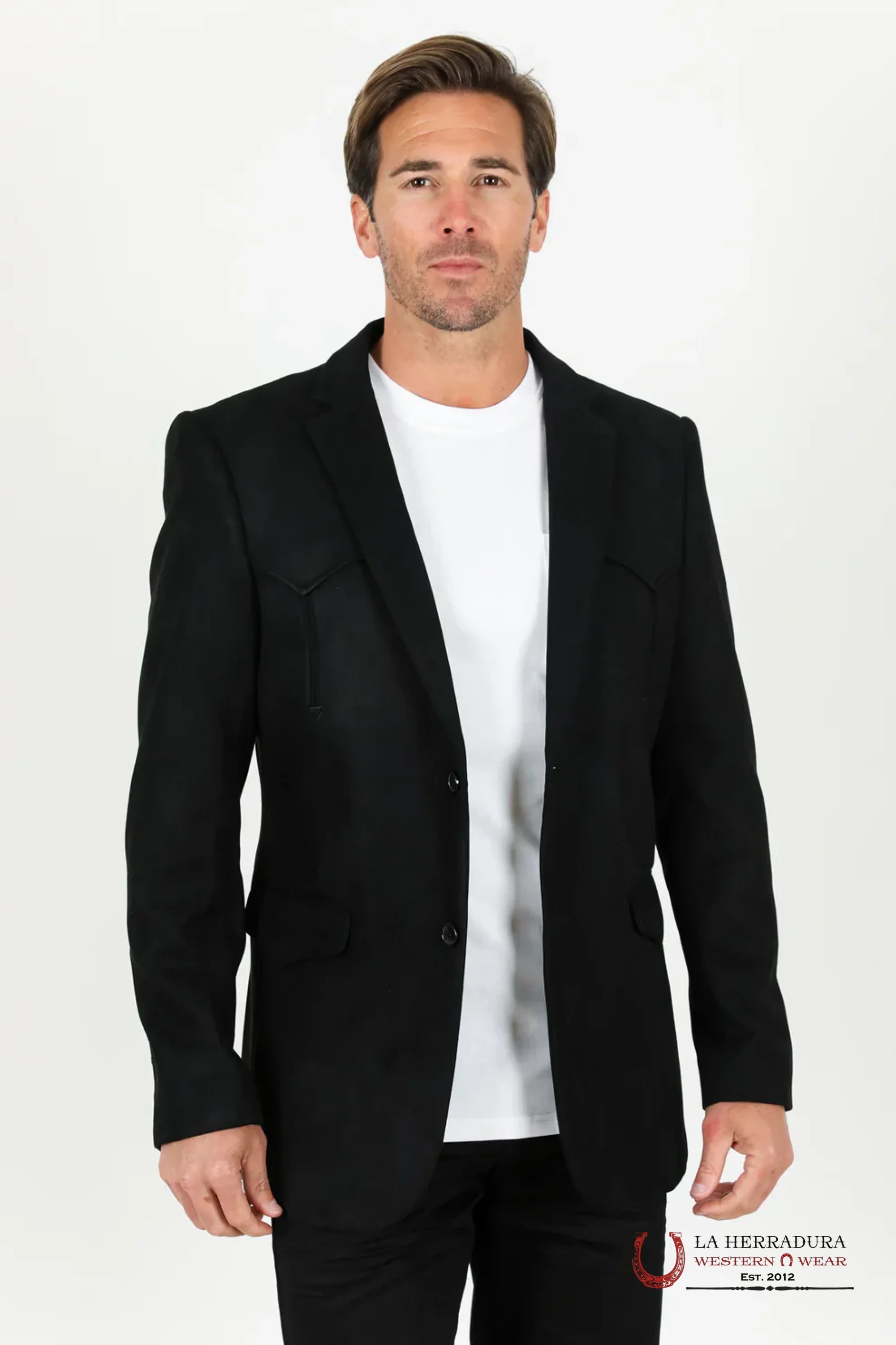 Black Rancher Suede Blazer Blz9443 Ropa Hombres