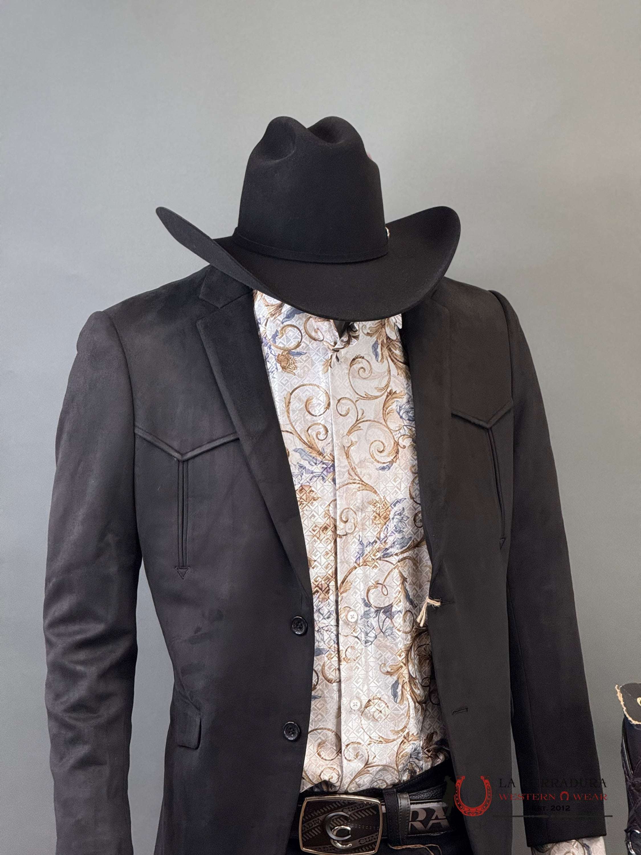 Black Rancher Suede Blazer Blz9443 Ropa Hombres