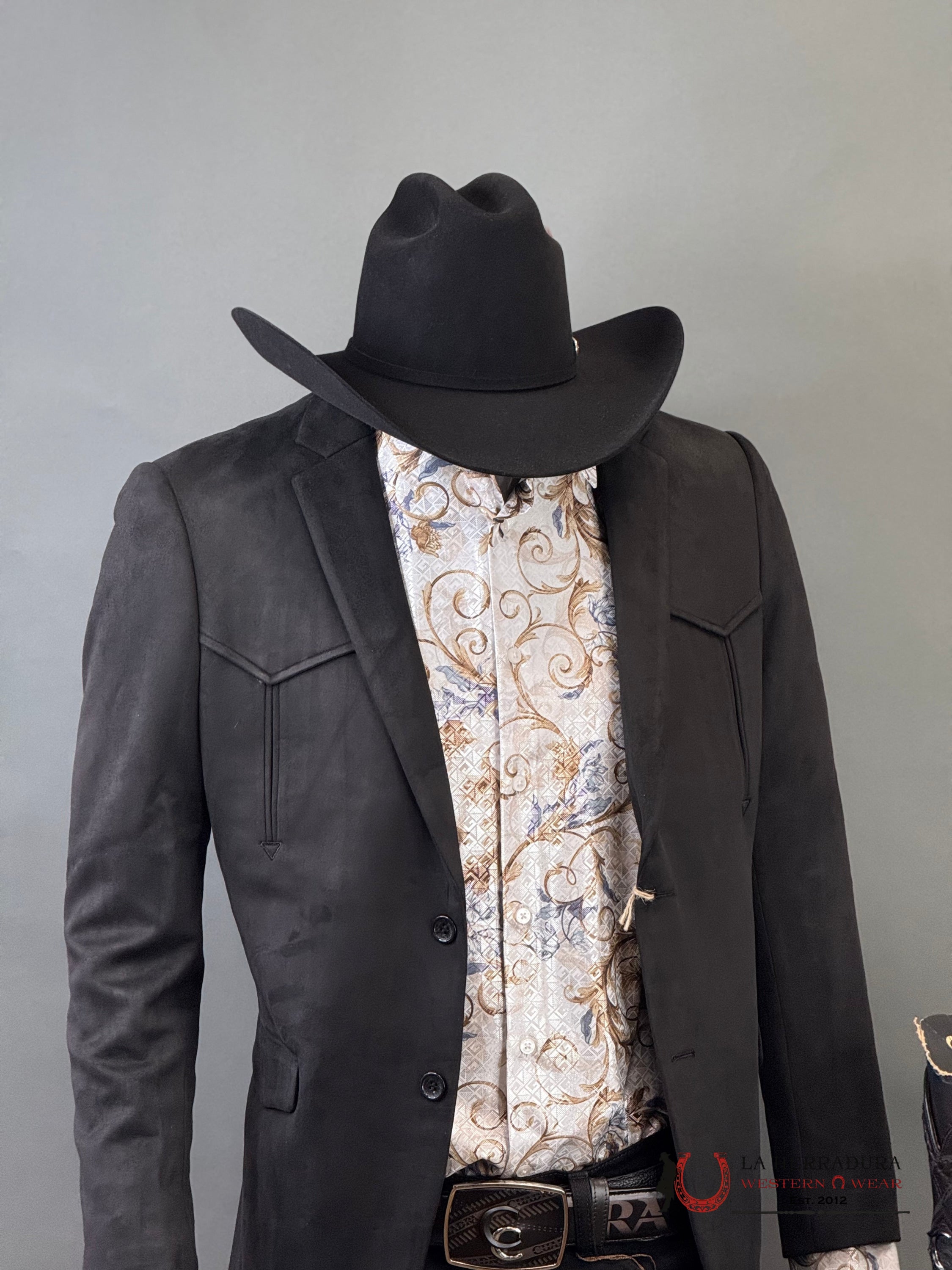 Black Rancher Suede Blazer Blz9443 Ropa Hombres