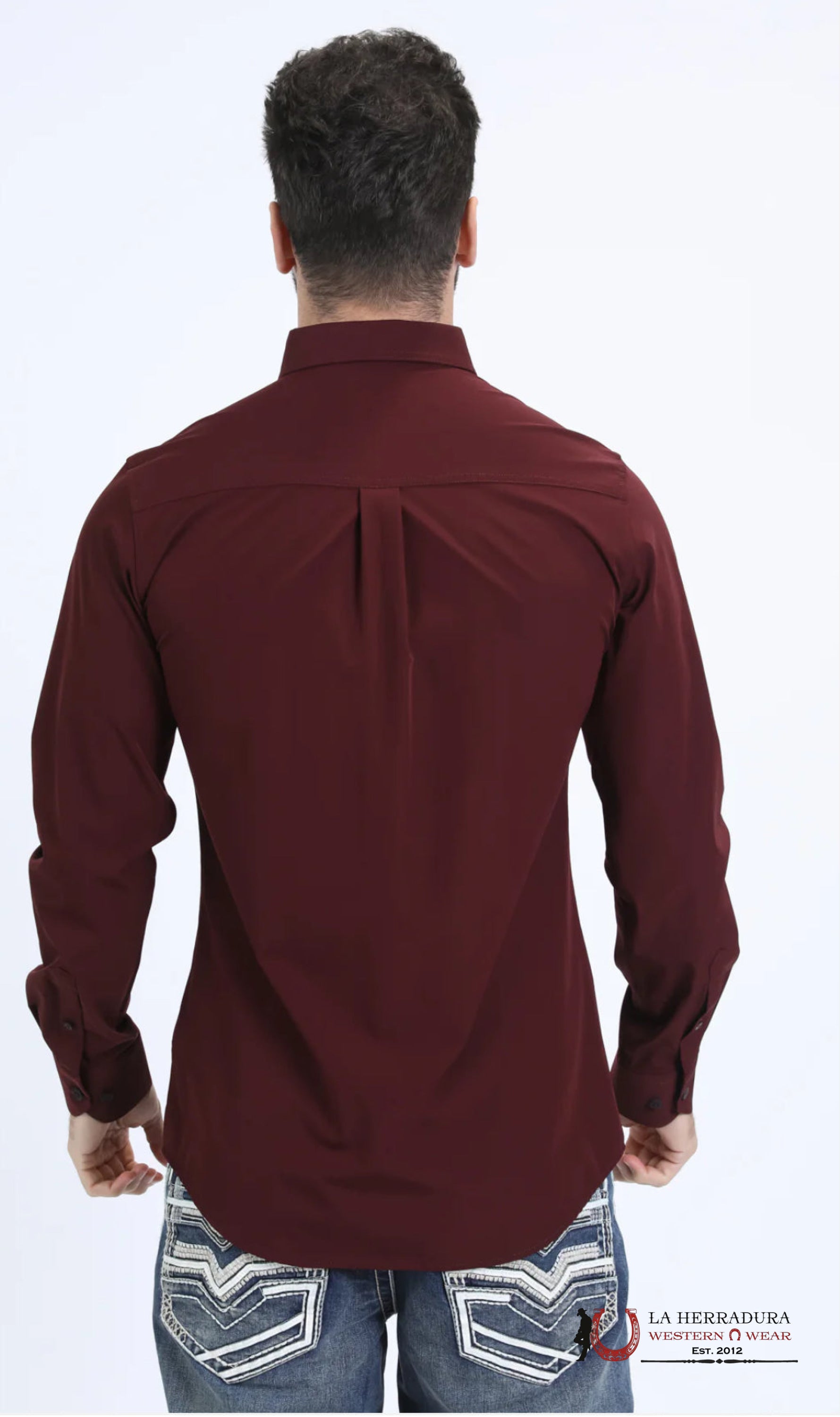 Platini Burgundy Long Sleeve Shirt ROPA HOMBRES