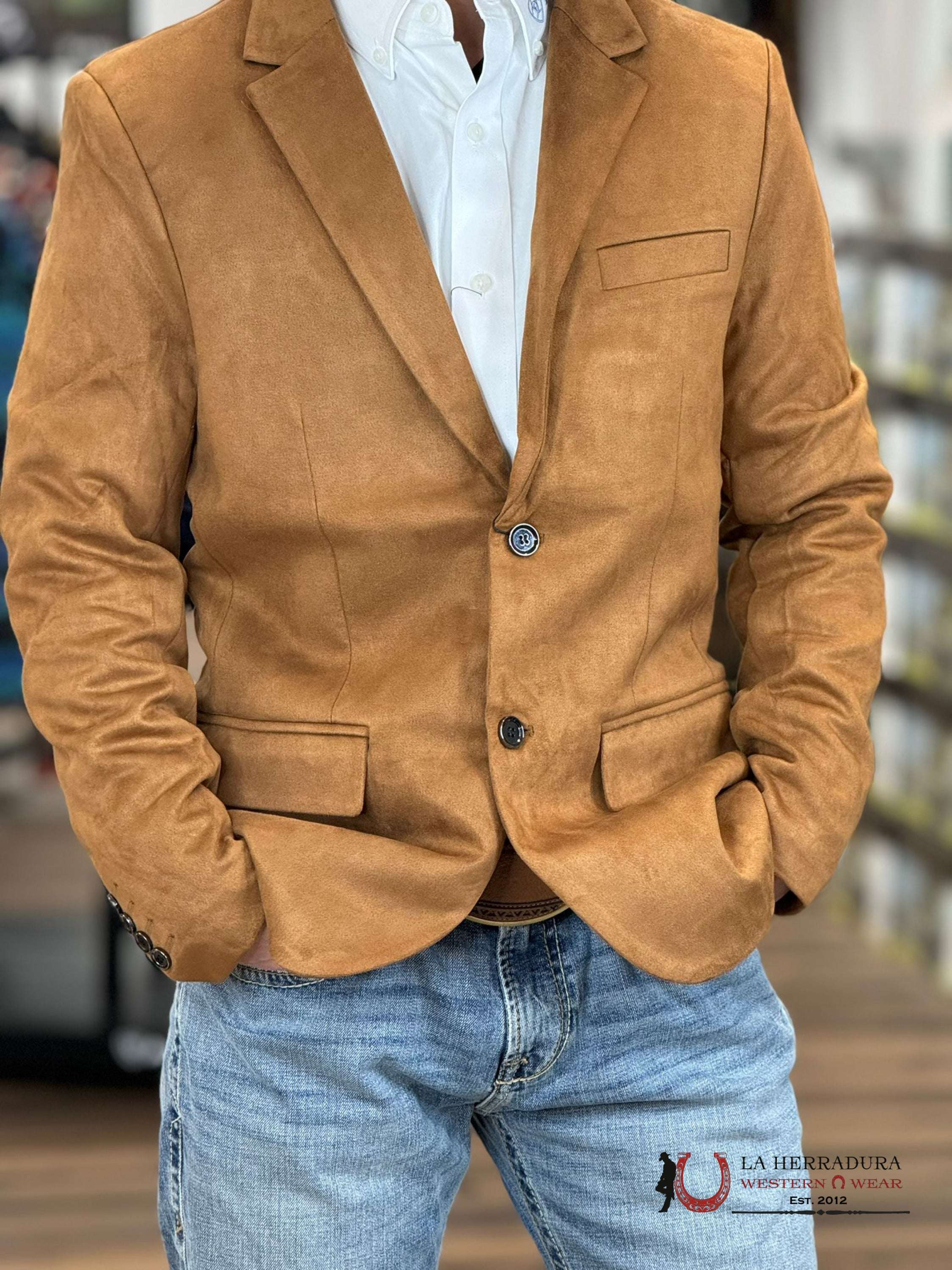 Platini Camel Gamuza Suede Blazer Blz9227 Ropa Hombres