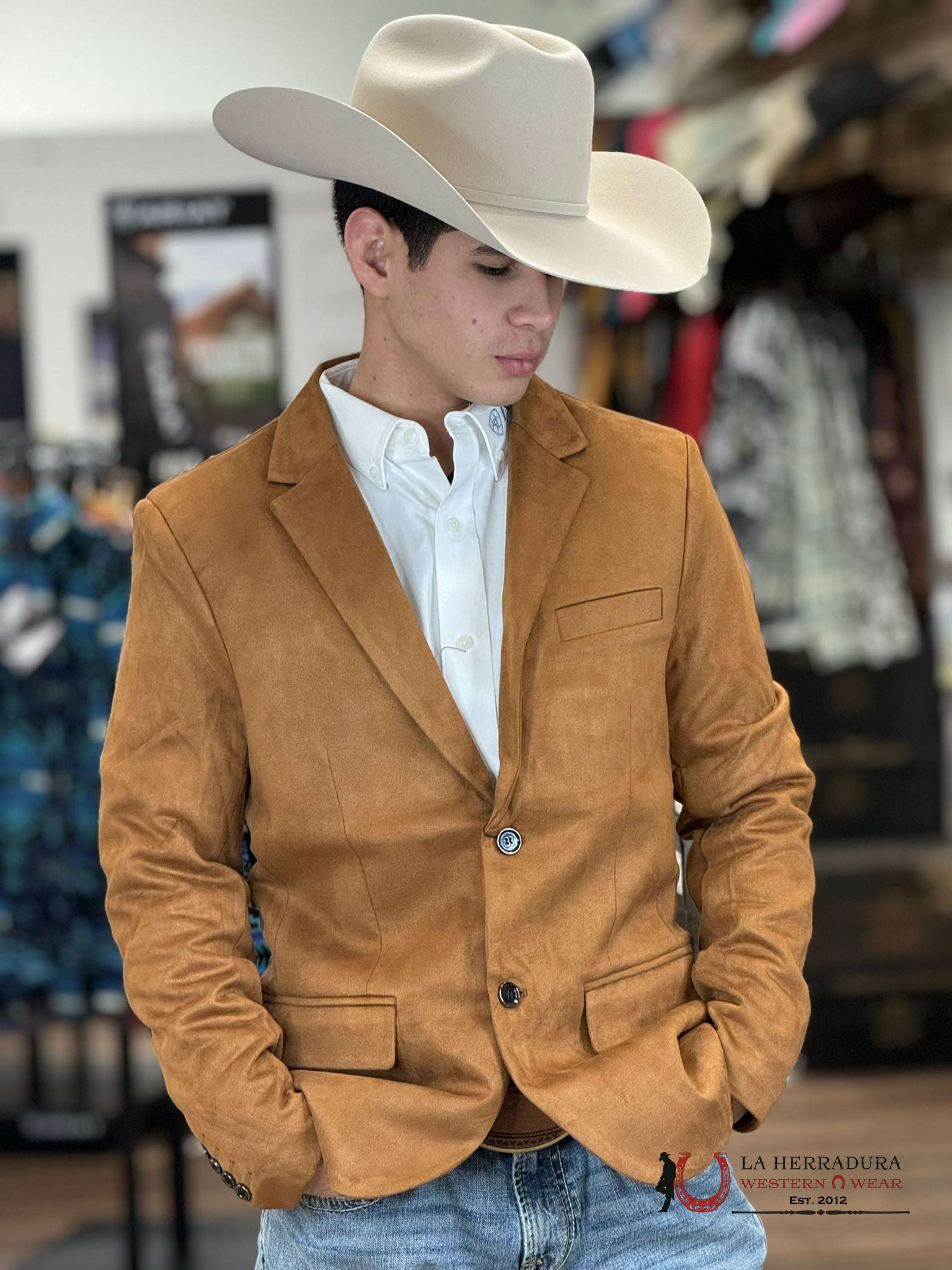 Platini Camel Gamuza Suede Blazer Blz9227 Ropa Hombres