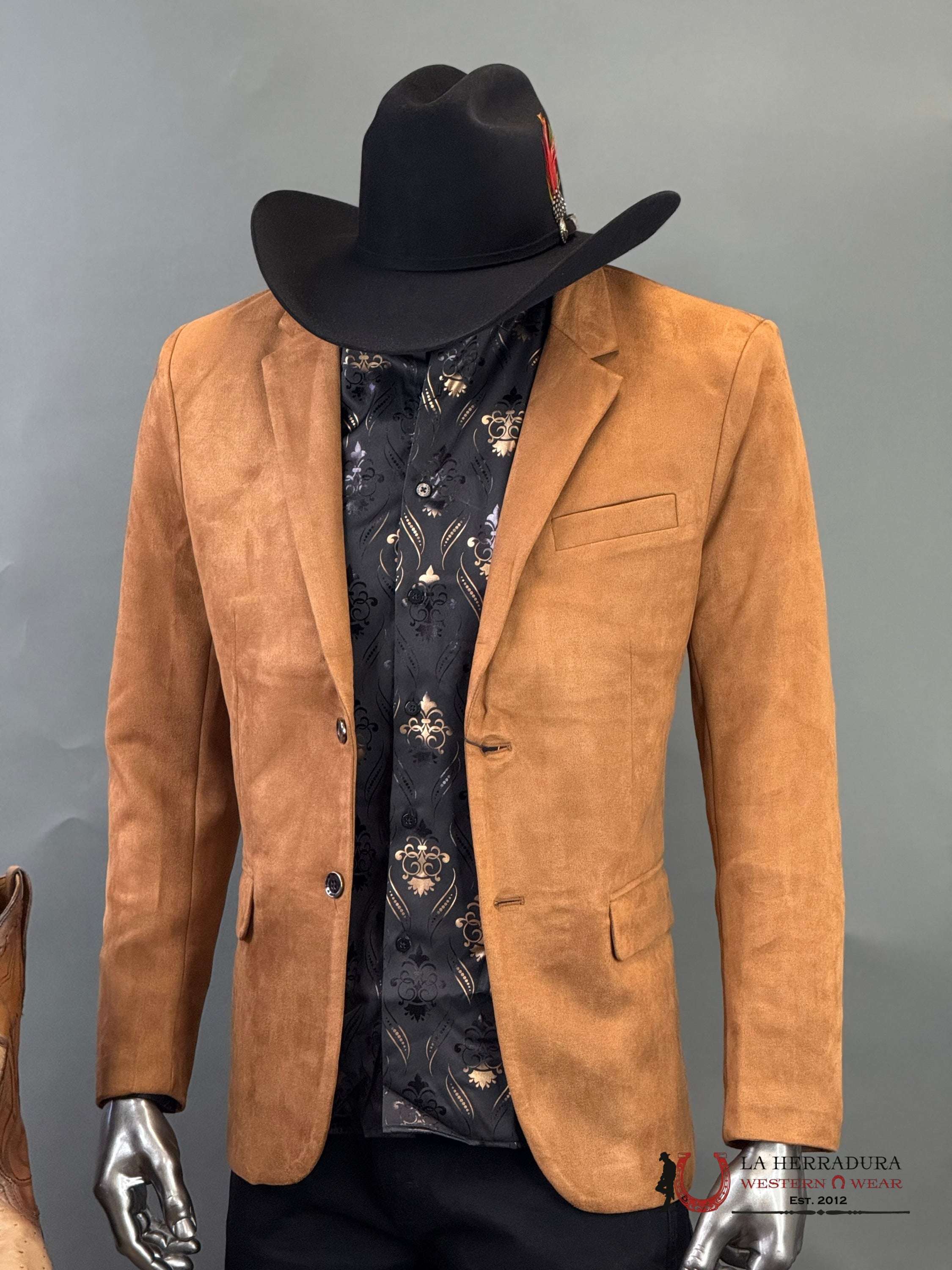 Platini Camel Gamuza Suede Blazer Blz9227 Ropa Hombres
