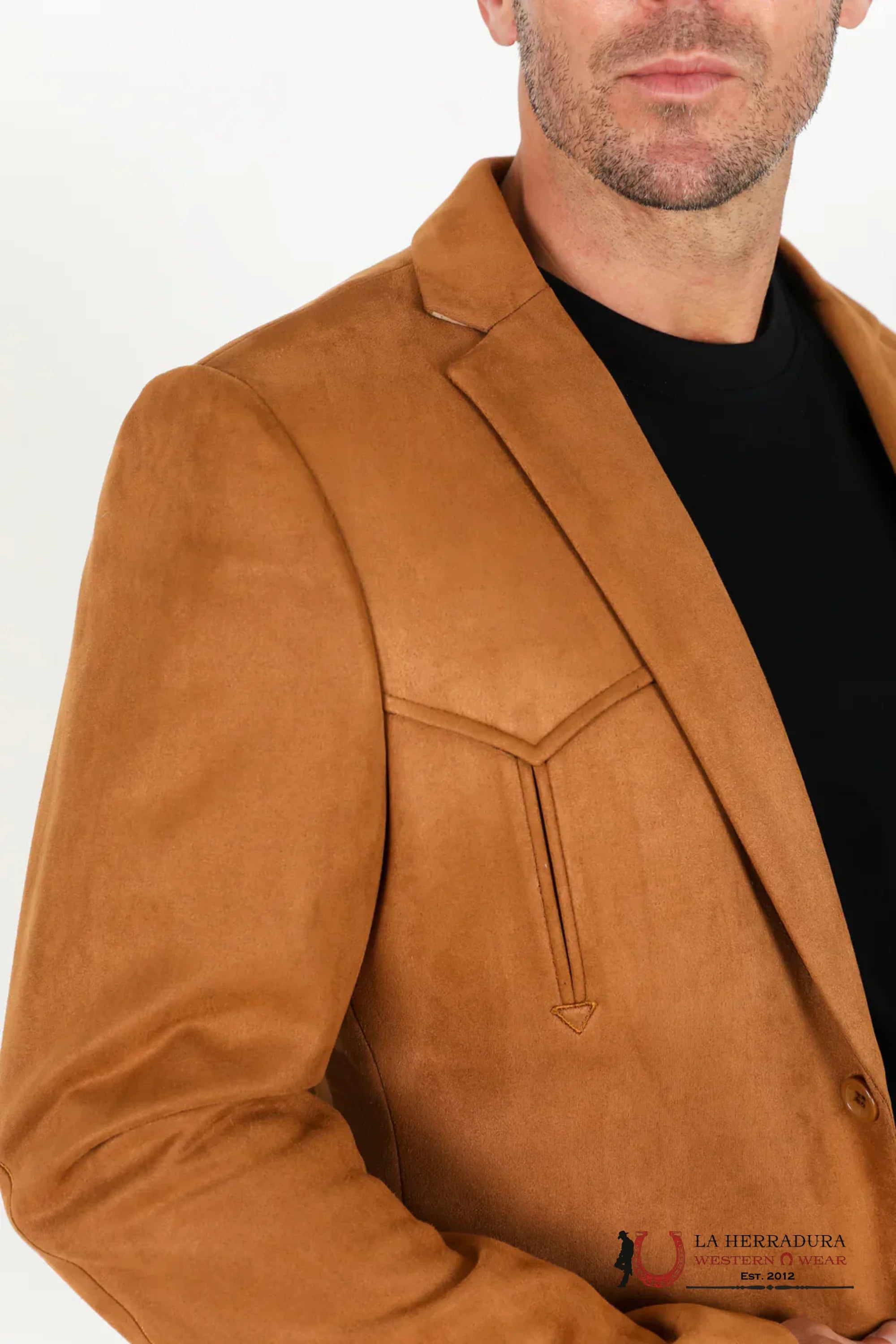 Platini Camel Gamuza Suede Rancher Blazer Blz9444 Ropa Hombres