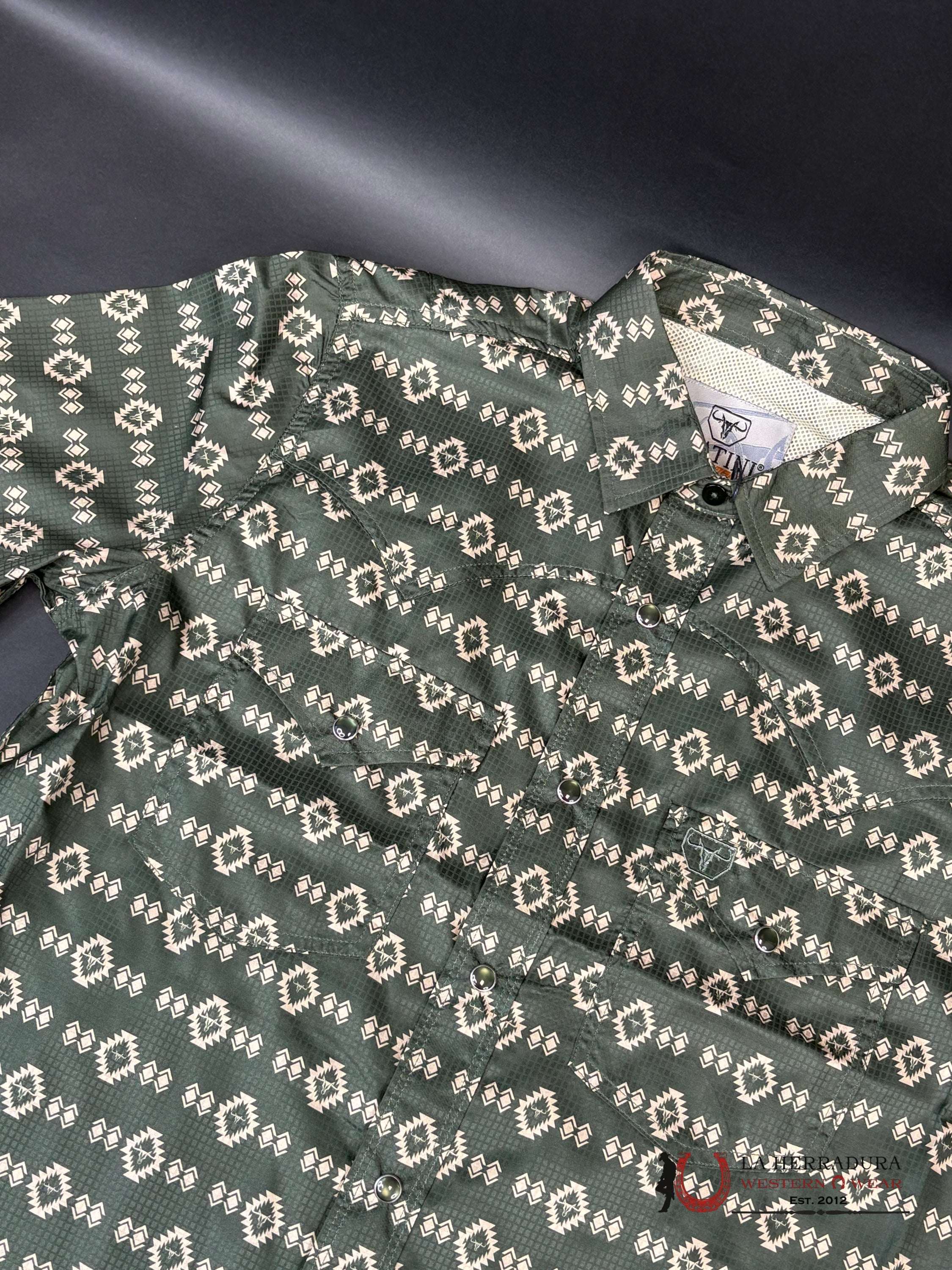Platini Green Aztec With Brown 10611 Ropa Hombres
