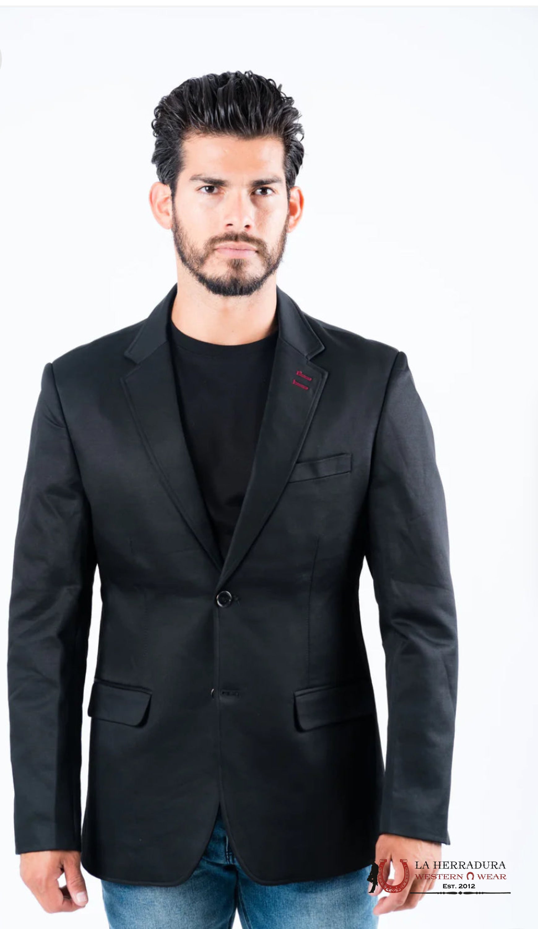 PLATINI MENS BLACK BLAZER- BLZ8716 ROPA HOMBRES