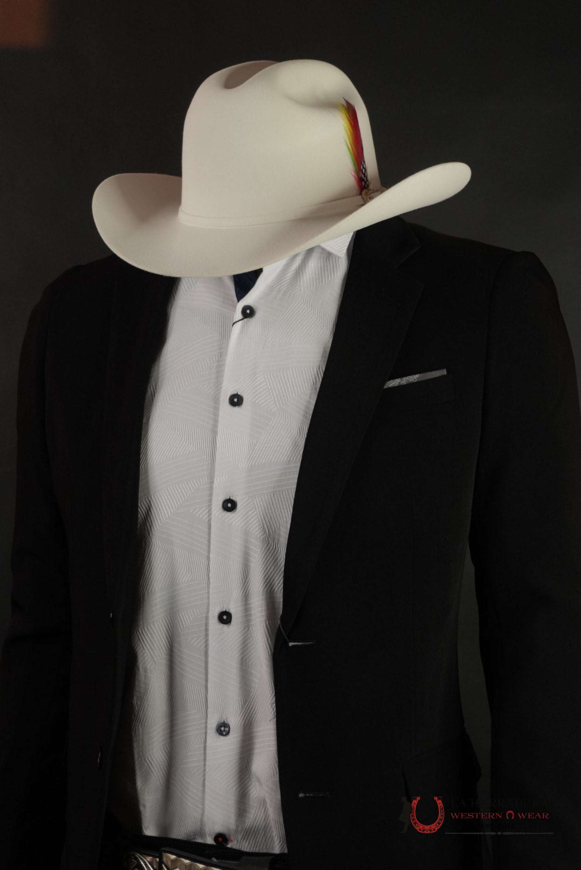 Mens Blazer Black With Grey Floral - BLZ9926 ROPA HOMBRES