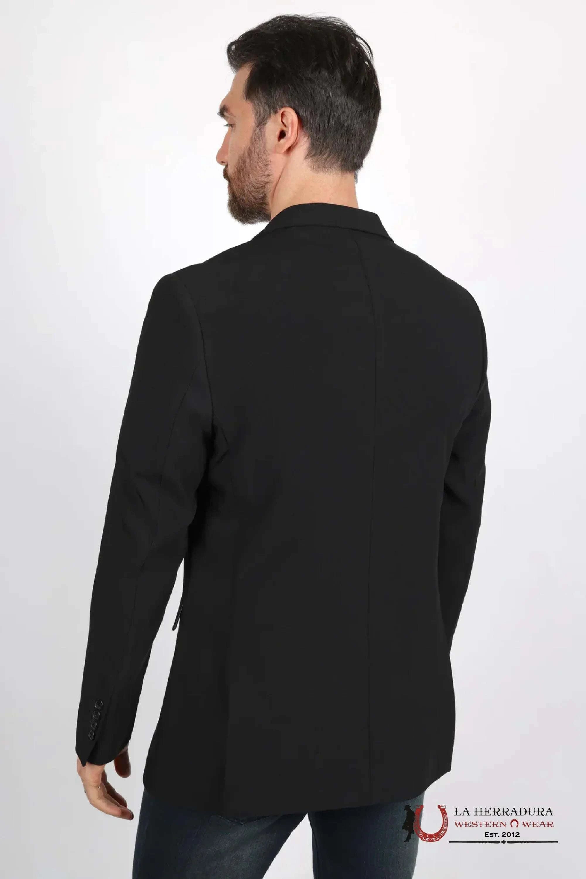 PLATINI Black With Grey Floral - BLZ9926 ROPA HOMBRES